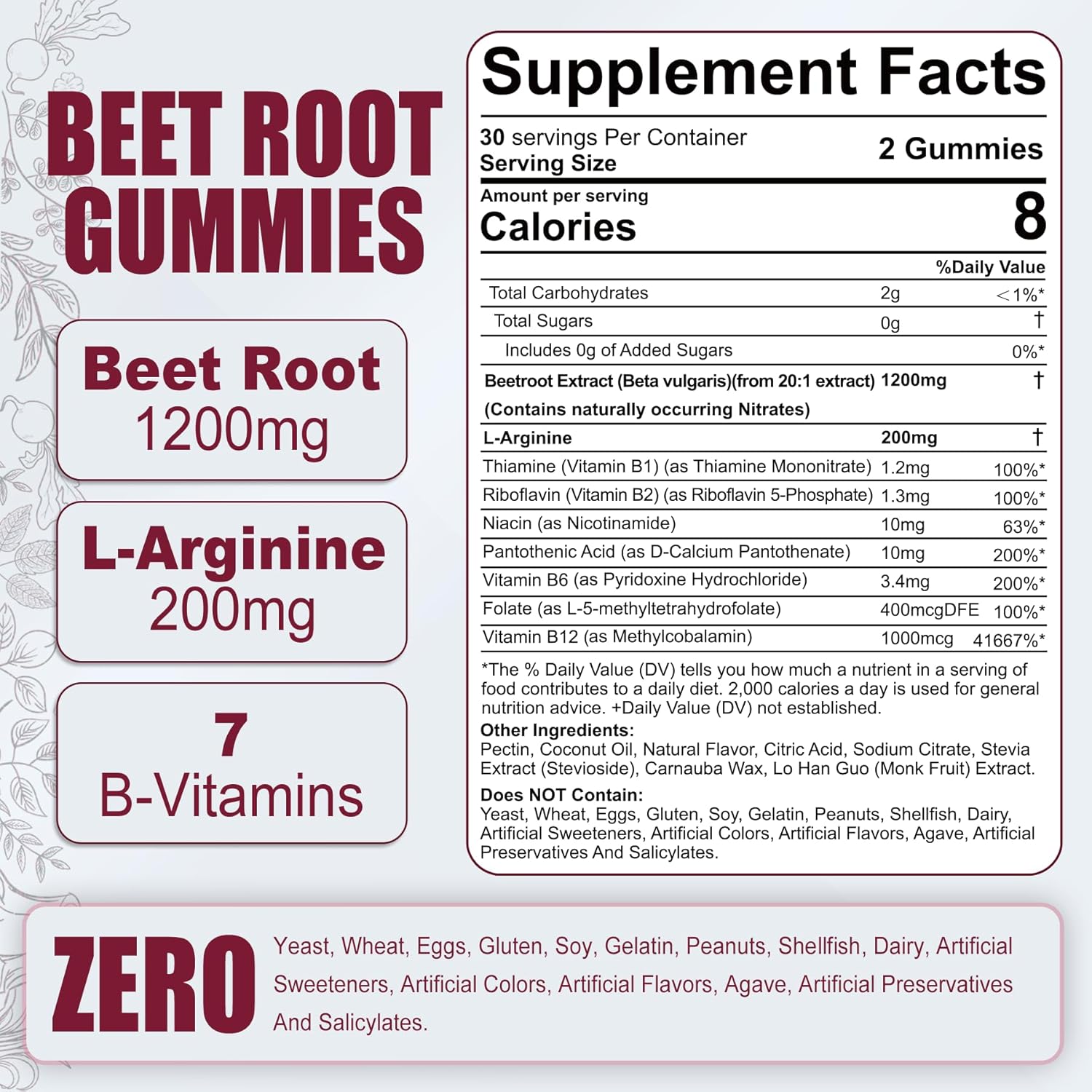 Phosphatidylserine Supplement with Beet Root Gummies - Nextdia 100mg Formula