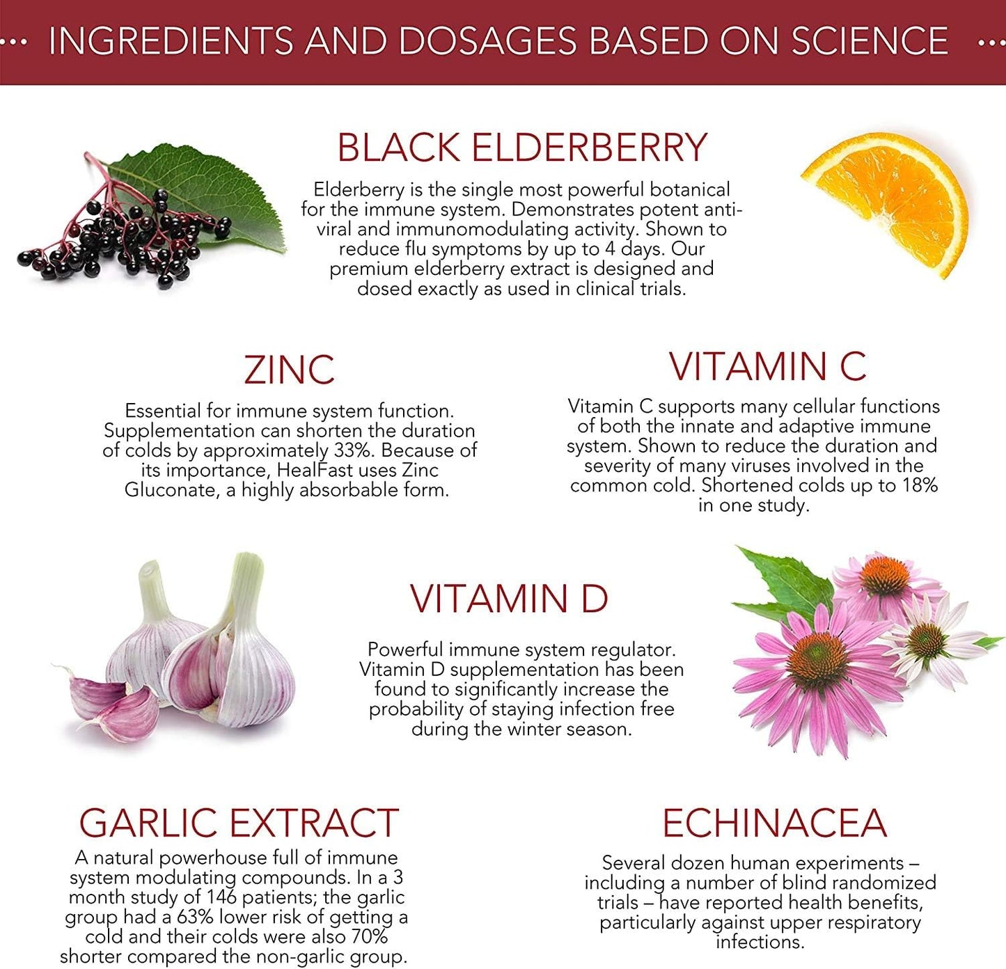 Physician Formulated Immune Support Supplement with Elderberry, Zinc, Vitamin C, D, Garlic, Echinacea | Immunity Vitamins - 120 Capsules