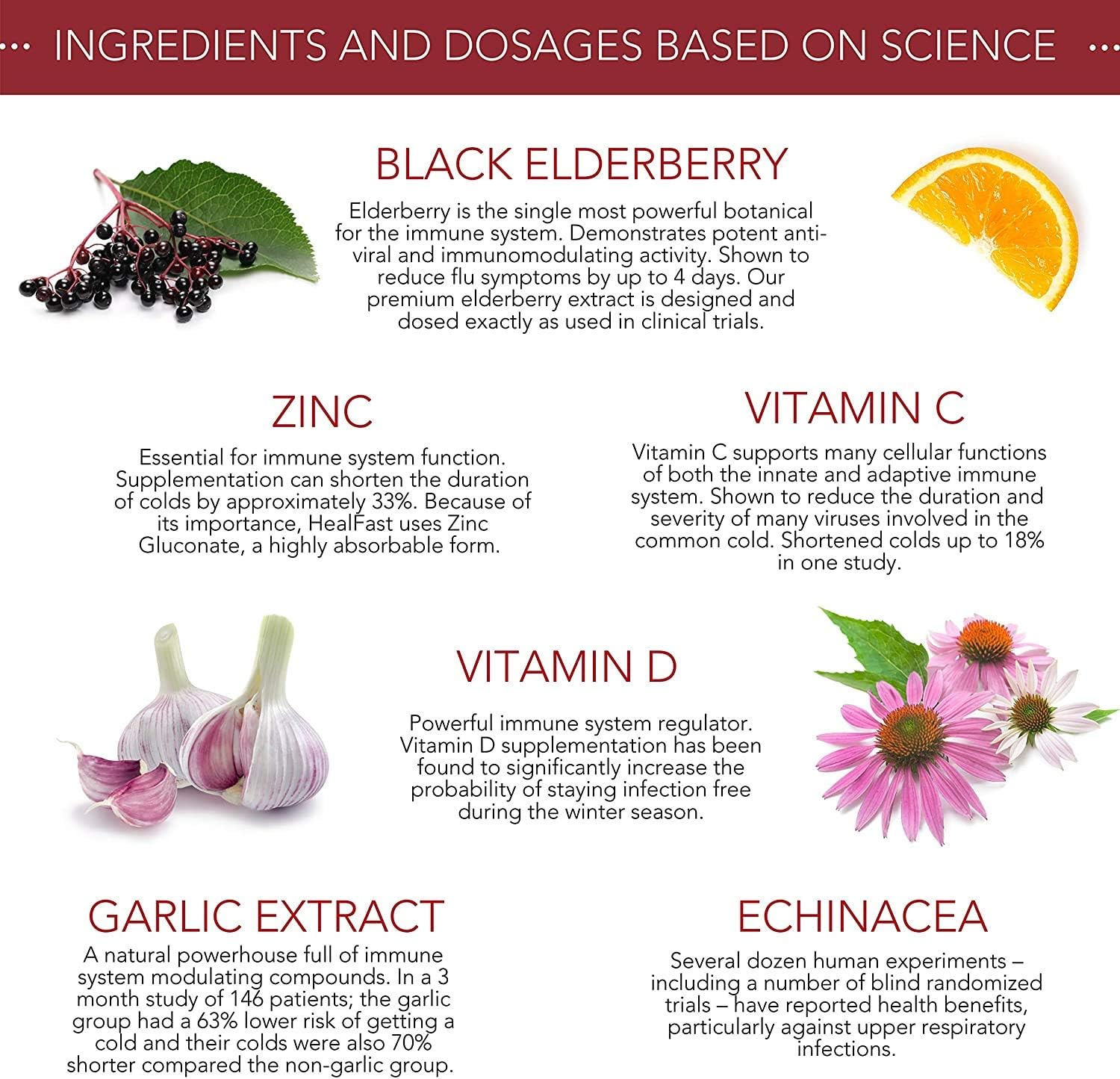 Physician Formulated Immune Support Supplement with Elderberry, Zinc, Vitamin C, D, Garlic, Echinacea | Immunity Vitamins - 120 Capsules