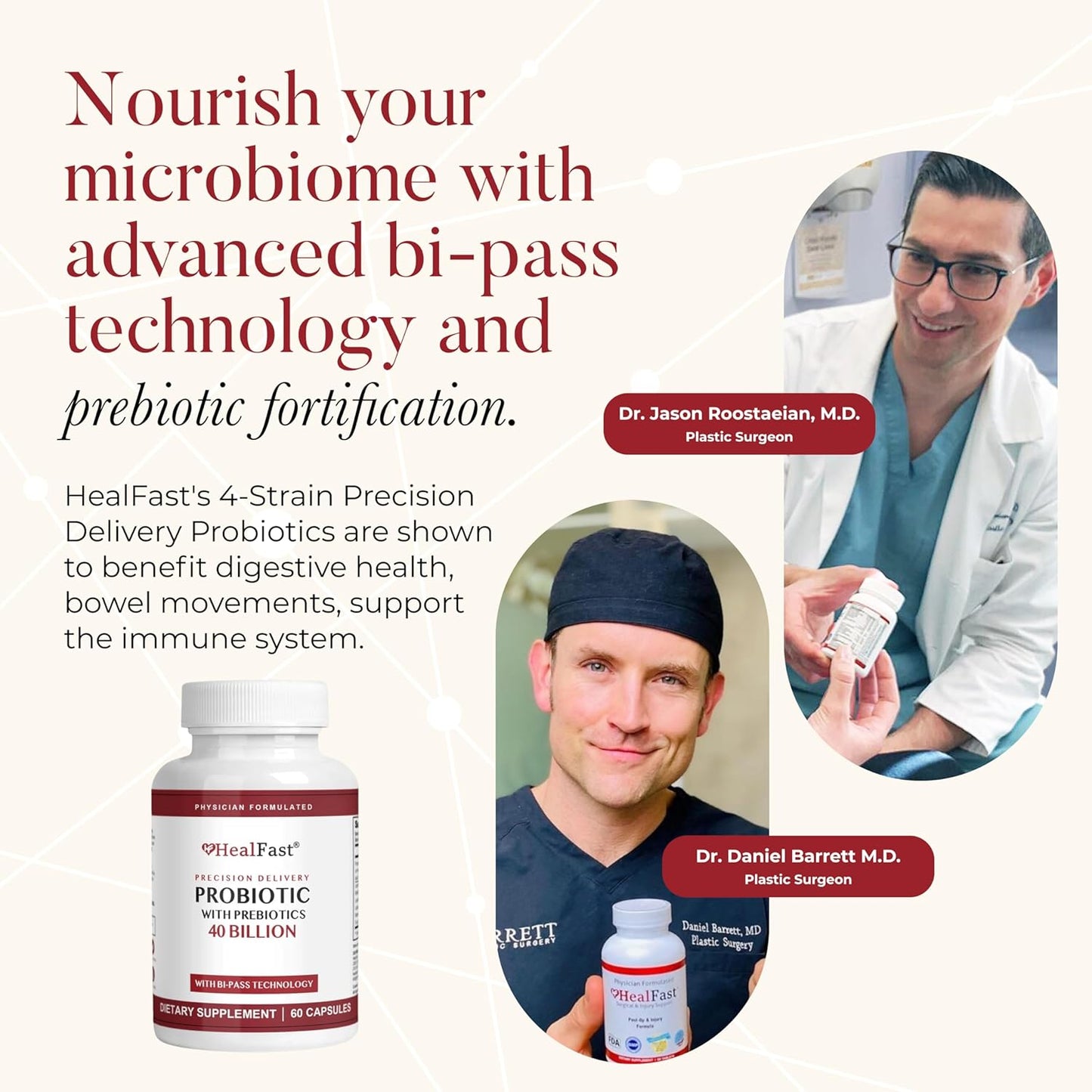 Physician Formulated Probiotic Supplement - 40 Billion CFU - Probiotics for Gut Health - Non-GMO and Vegan - 30 Day Supply