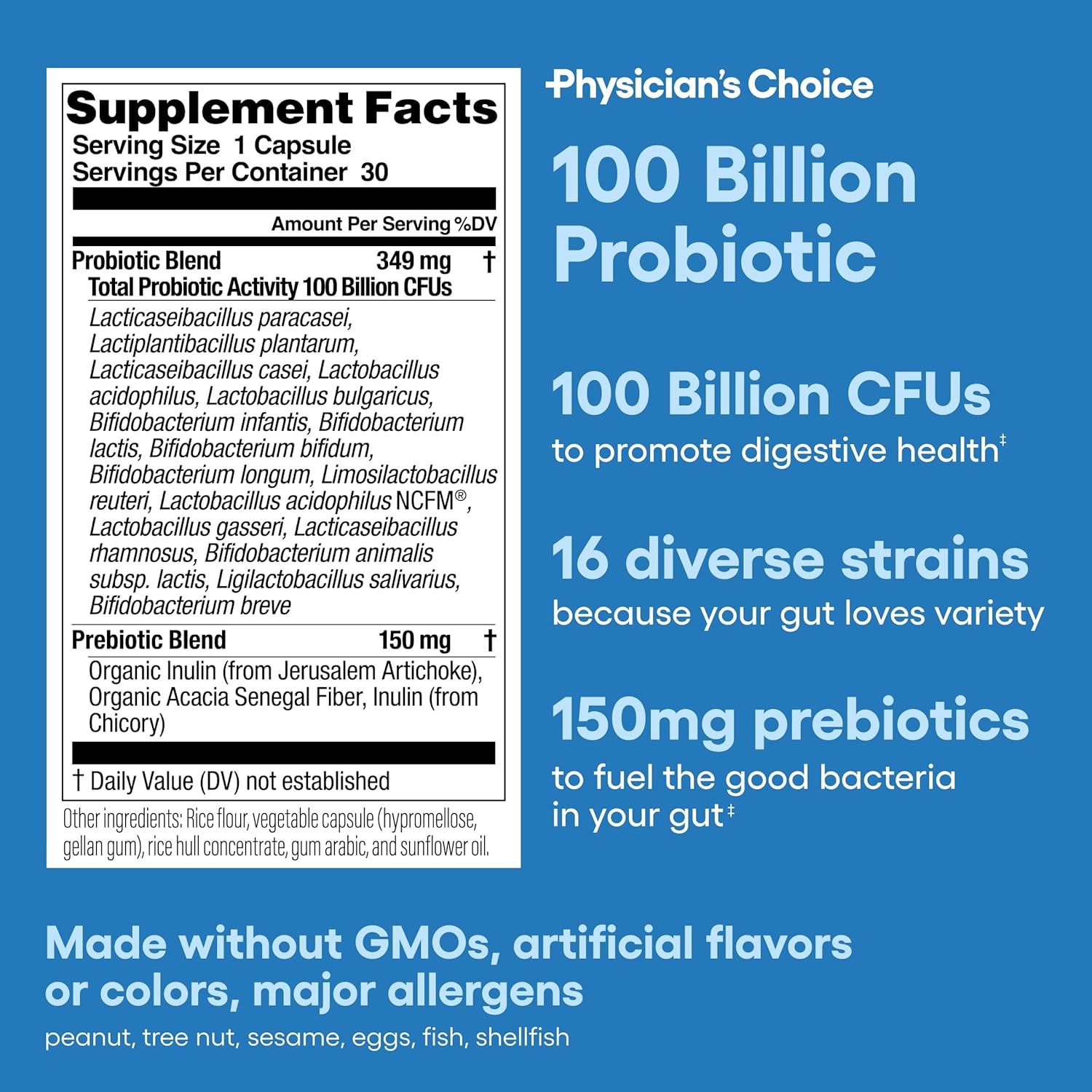 Physician's CHOICE 100 Billion + Digestive Enzyme Bundle - Promotes Advanced Gut Health (60ct)