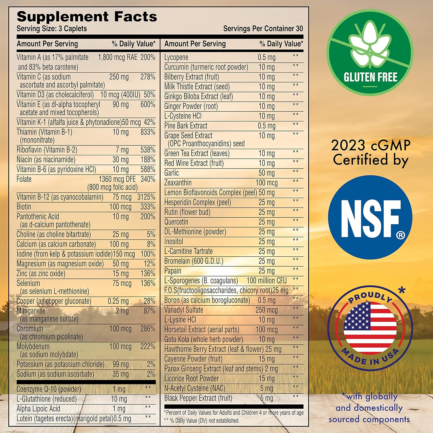 Physician's Multi-Vitamin Complex with 60+ Vital Nutrients for Complete Wellness Support (90 Count)