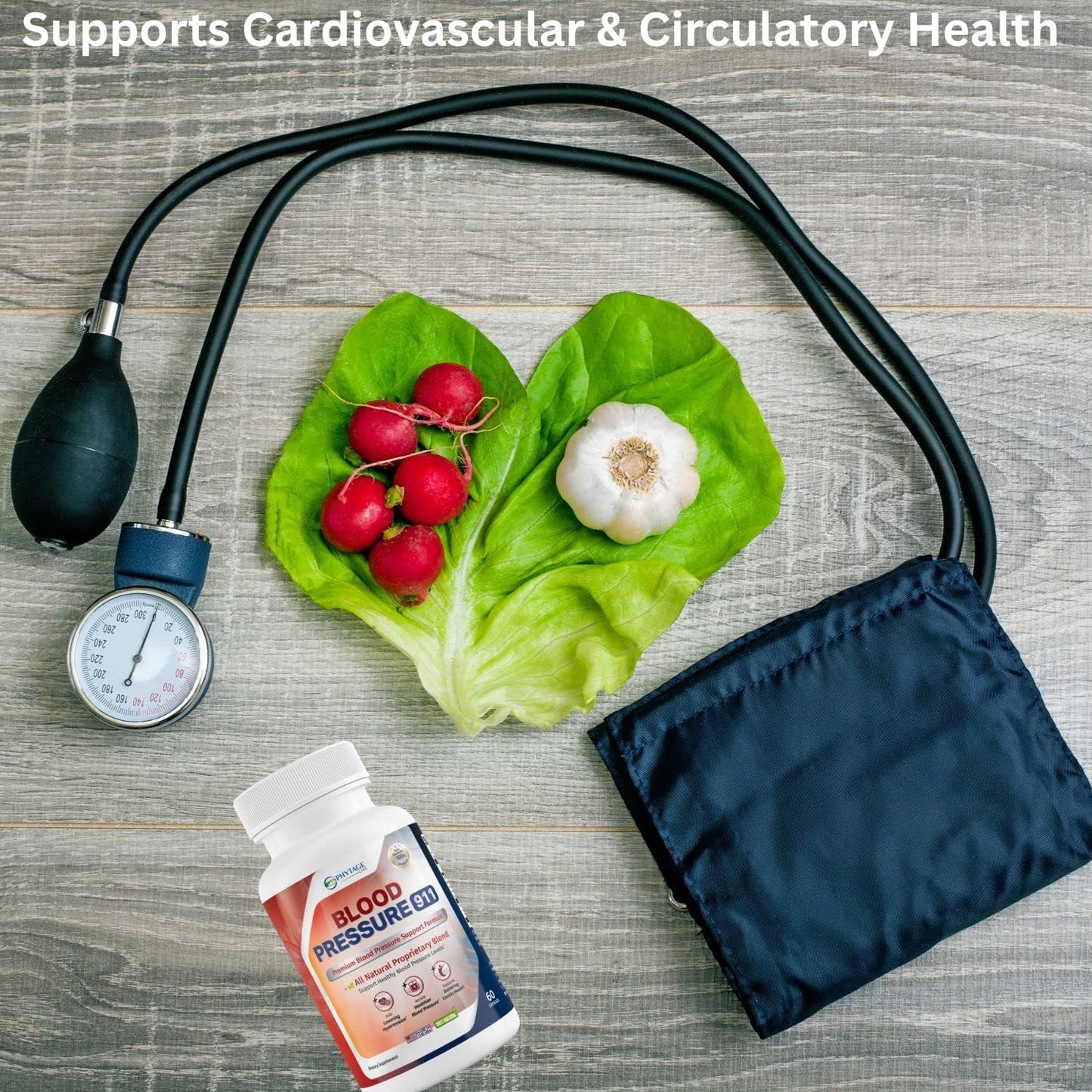 Phytage Labs Blood Pressure 911 Premium Supplement - BP Support Pills, 60 Capsules for Healthy Blood Pressure Management