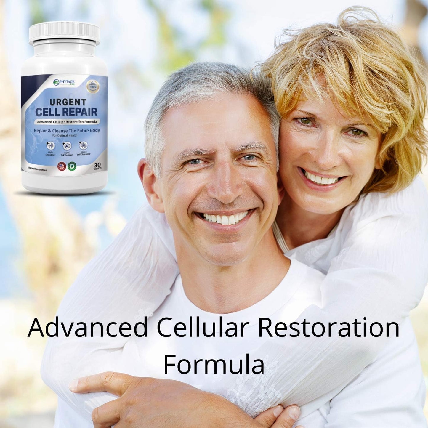 Phytage Labs Urgent Cell Repair Tablets - Natural Cellular Regeneration for Skin, Kidney, Hair, Gut, Bones, Brain, Joints, Lungs, Liver - Anti Aging Formula - BoostGo Australia