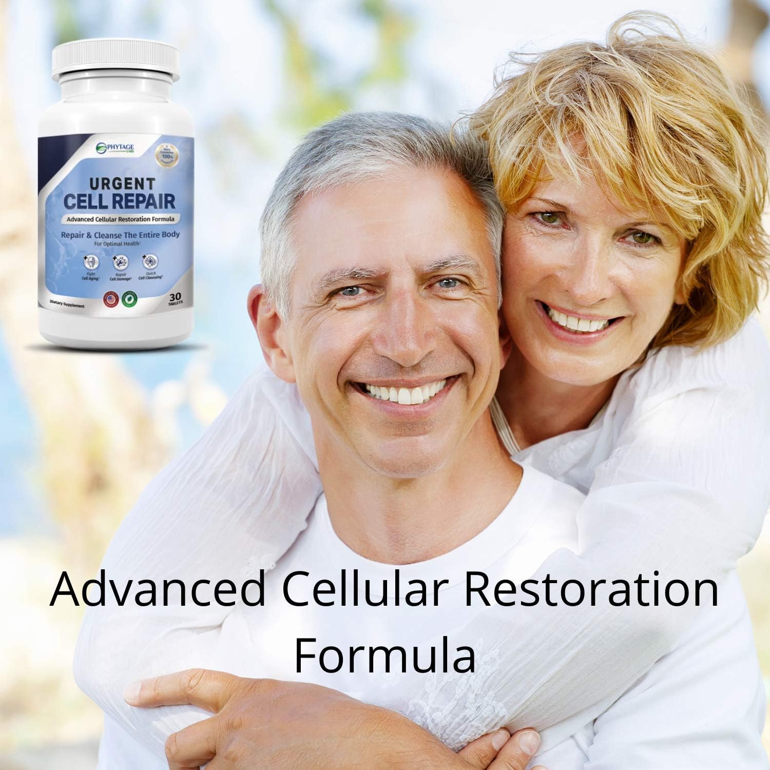 Phytage Labs Urgent Cell Repair Tablets - Natural Cellular Regeneration for Skin, Kidney, Hair, Gut, Bones, Brain, Joints, Lungs, Liver - Anti Aging Formula - BoostGo Australia