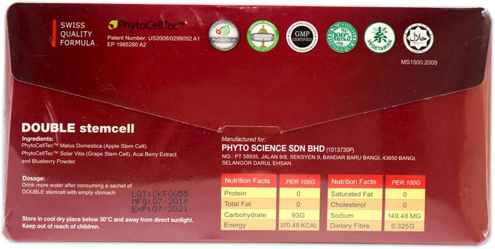 PhytoScience PhytoCellTec Apple Grape Double Stem Cell Supplement - 12x Potency