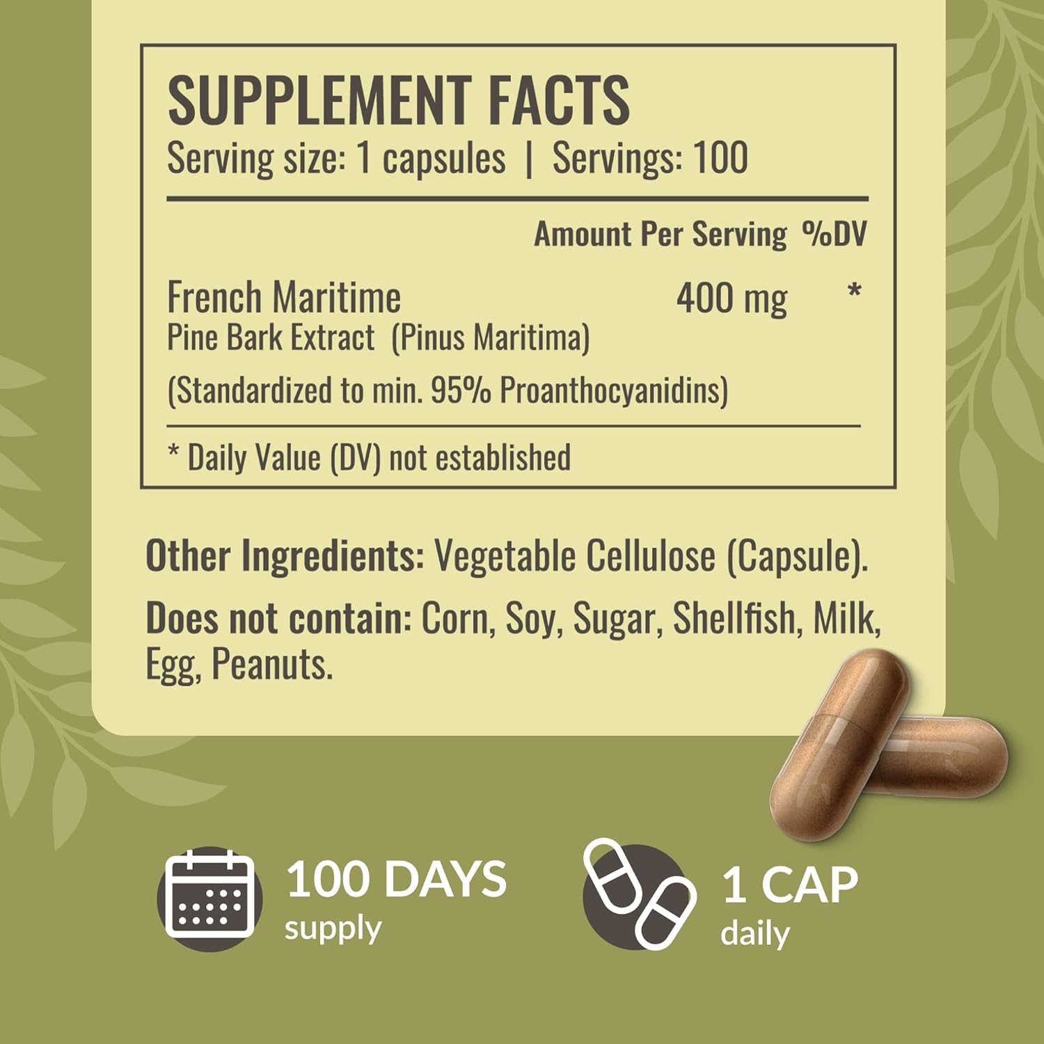 Pine Bark and CoQ10 Bundle - 400mg Capsules & 200mg Gummies - Vegan, Non-GMO - 2 Pack