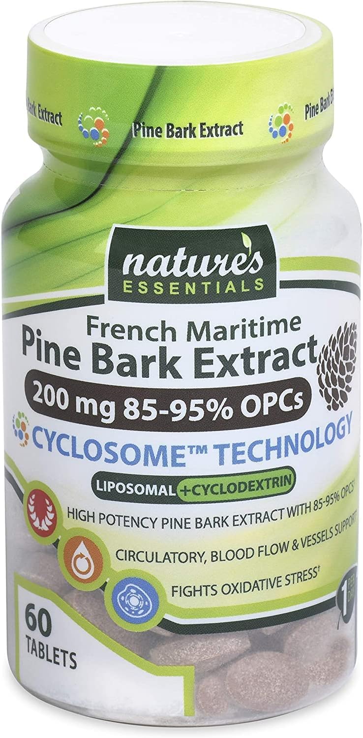 Pine Bark Extract 200mg for Circulatory Support | Advanced Liposomal Delivery | Non-GMO, Gluten Free | 60 Tablets
