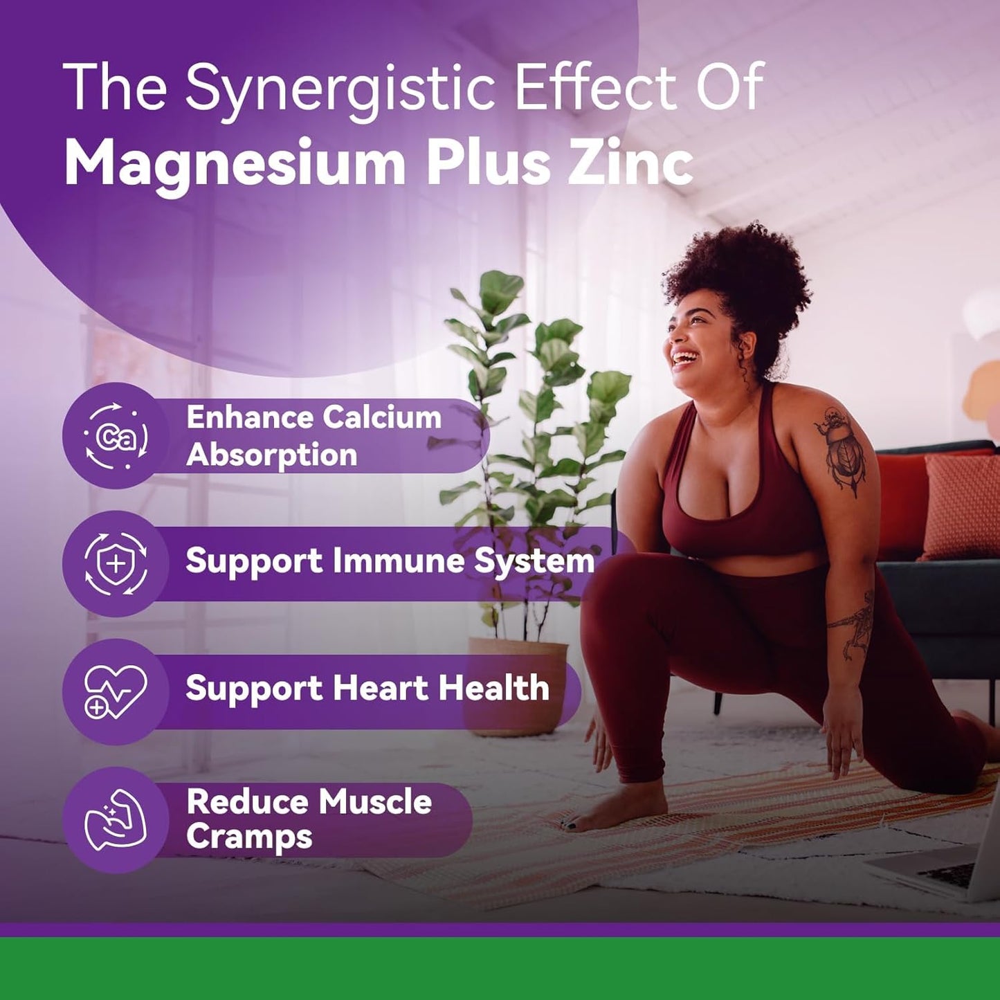 Pineapple Flavored Magnesium Glycinate Gummies and Capsules with Zinc and Vitamin D3 for Sleep, Relaxation, and Focus in Adults
