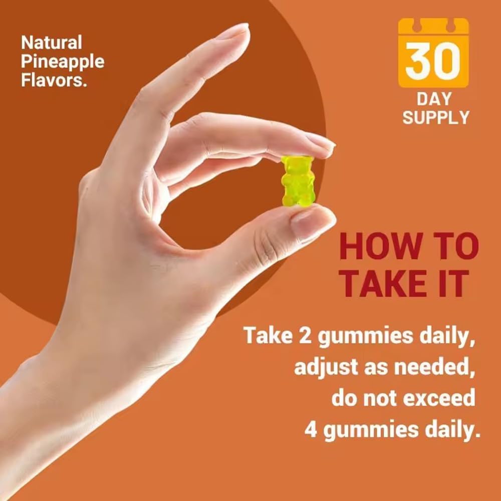 Pineapple Flavored Vitamin E Gummies - 268mg Antioxidant Supplements for Immune Health, Adults, Men, Women - 60 Count