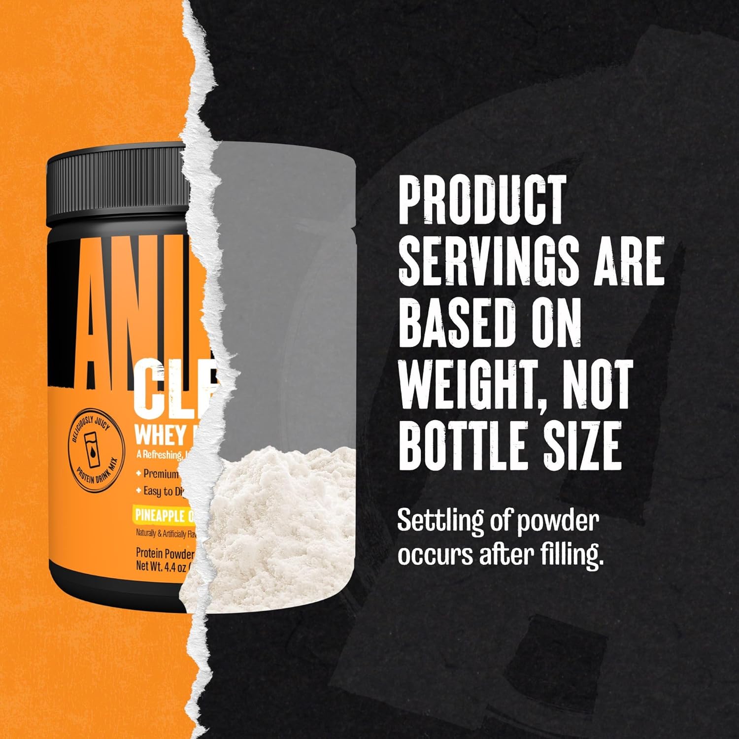 Pineapple Orange Animal Clear Whey Isolate Protein Powder - 5g BCAA, Easy-to-Digest, Refreshing Drink for Men and Women, 125g