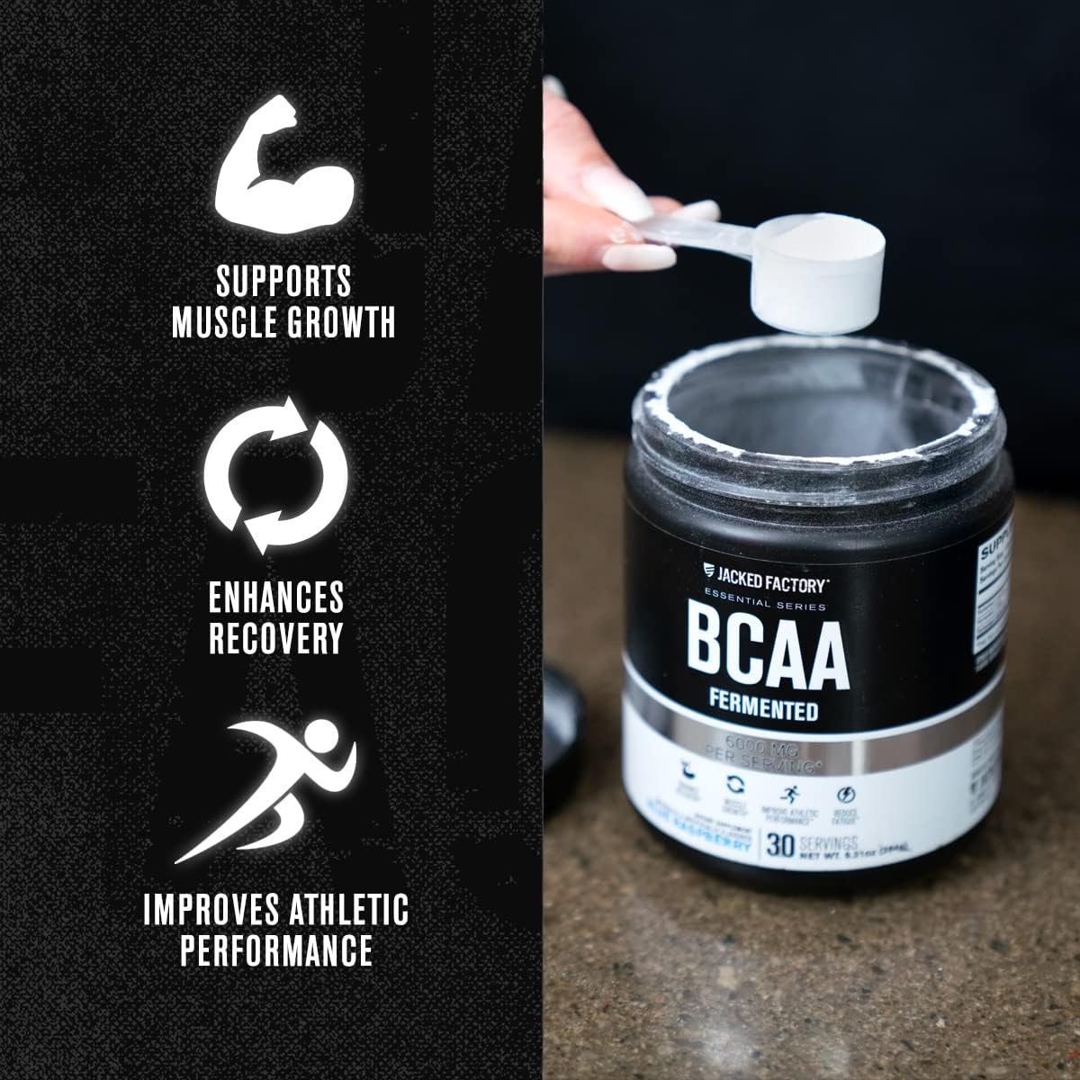 Pineapple Pre-Workout & Fruit Punch BCAA Combo for Muscle Building & Recovery by Jacked Factory