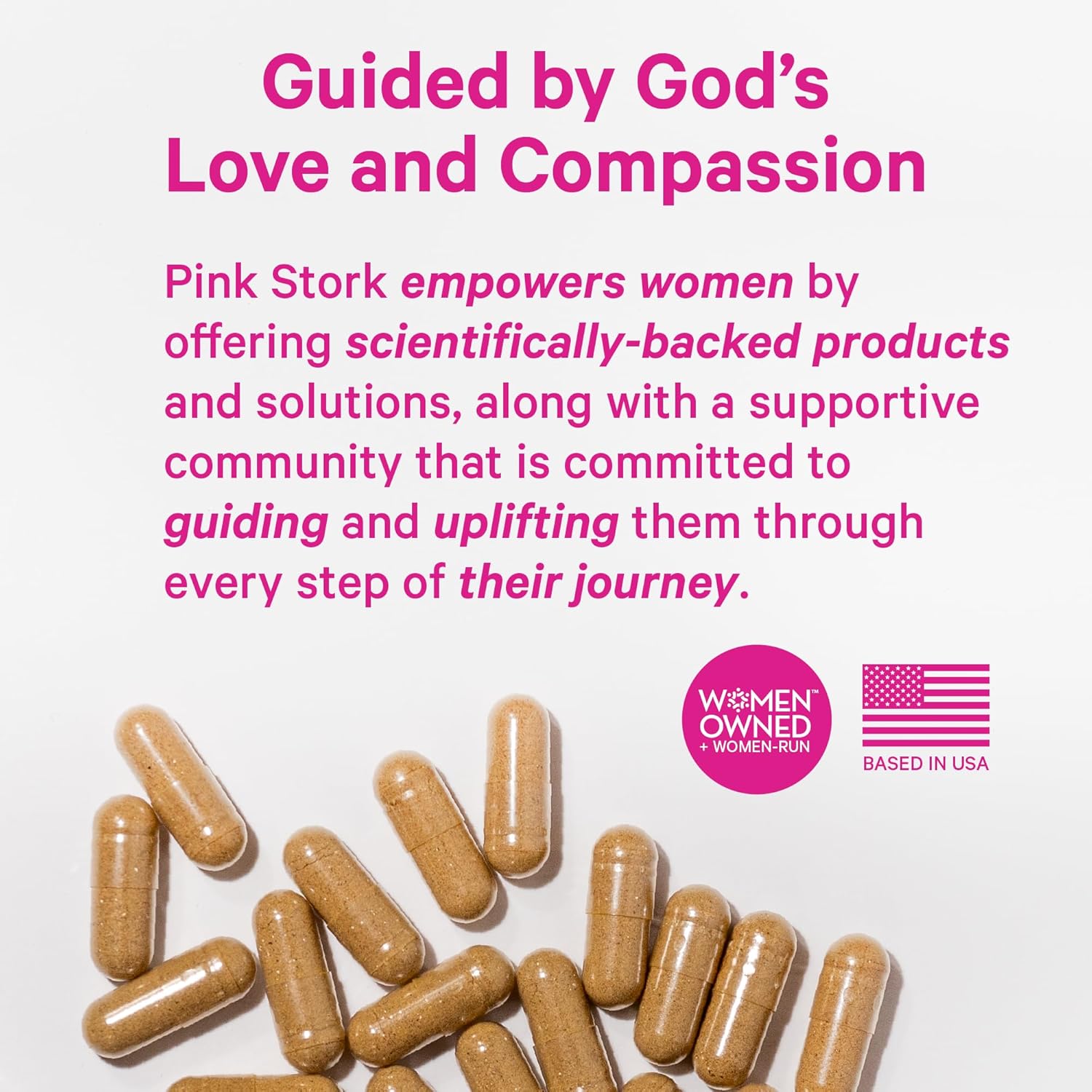 Pink Stork Fertility Support Supplements for Women - Prenatal Multivitamin with Hormone Balance & Ovulation Support - 17 Vitamins & Herbs - 60 Capsules