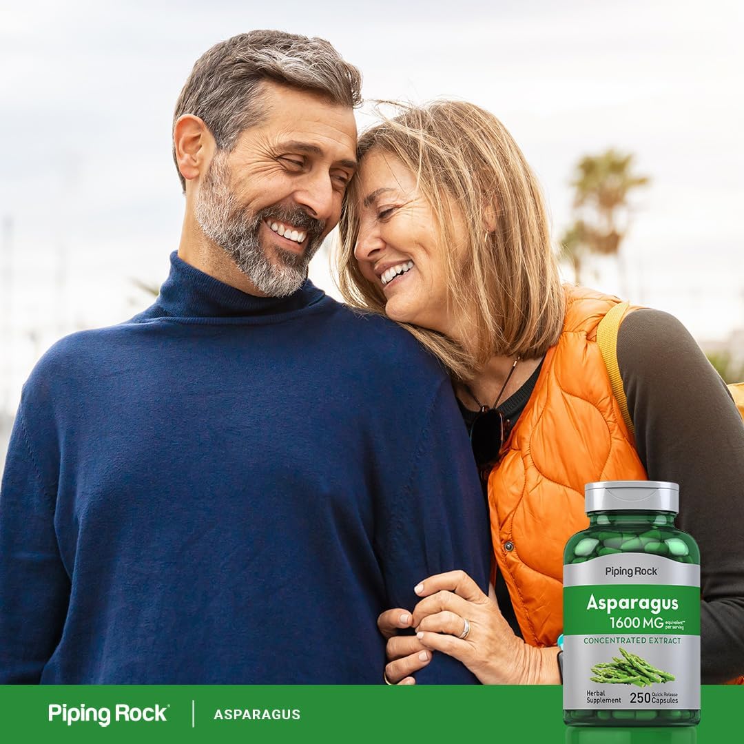 Piping Rock Asparagus Root Extract Supplement 1600mg - 250 Capsules, Non-GMO & Gluten Free