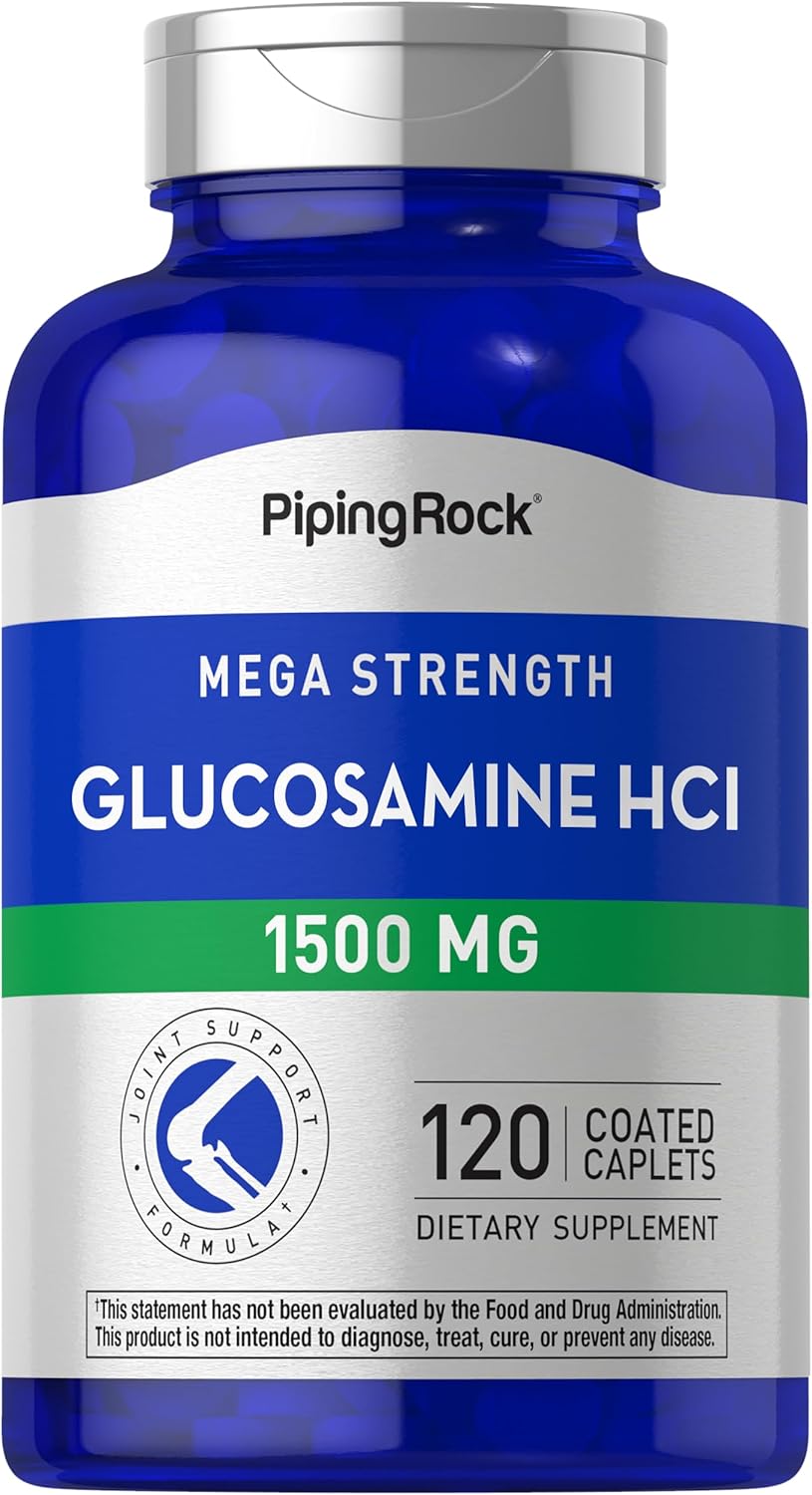 Piping Rock Glucosamine HCL 1500mg Caplets - Mega Strength Non-GMO Gluten Free Supplement