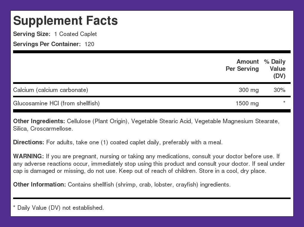 Piping Rock Glucosamine HCL 1500mg Caplets - Mega Strength Non-GMO Gluten Free Supplement