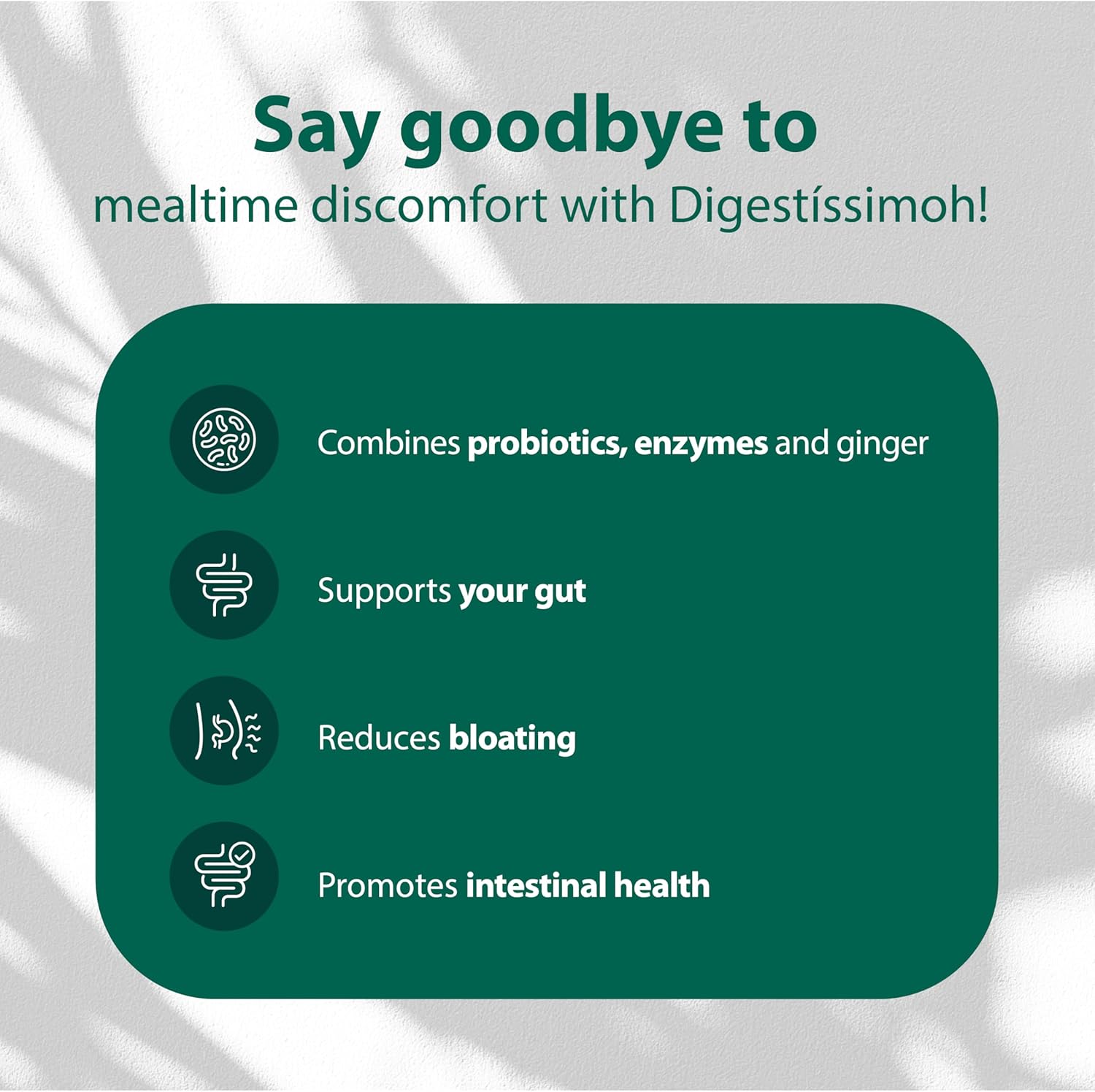 Plameca Digestíssimoh! Digestive Enzymes & Probiotics with Ginger Extract - 9 Strains for Gut Support & Meal Time Relief - Gluten-Free, Dairy-Free - 30 Capsules