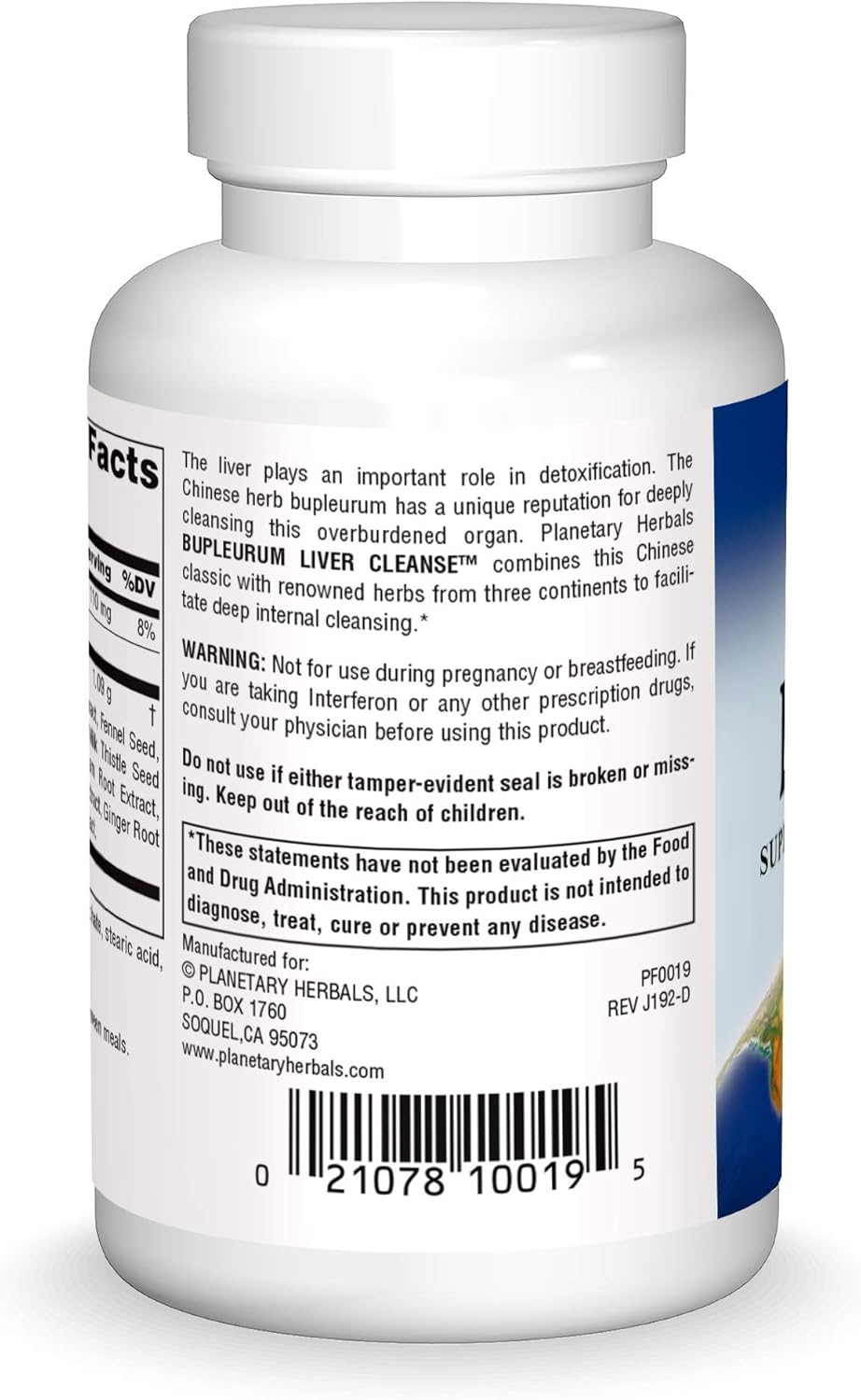 Planetary Herbals Bupleurum Liver Cleanse Tablets - Supports Liver Health with Calcium, Cypress Rhizome, Ginger - 72 Count