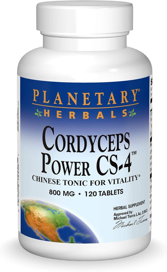 Planetary Herbals Cordyceps Power CS-4 800mg Tablets - 120 Count