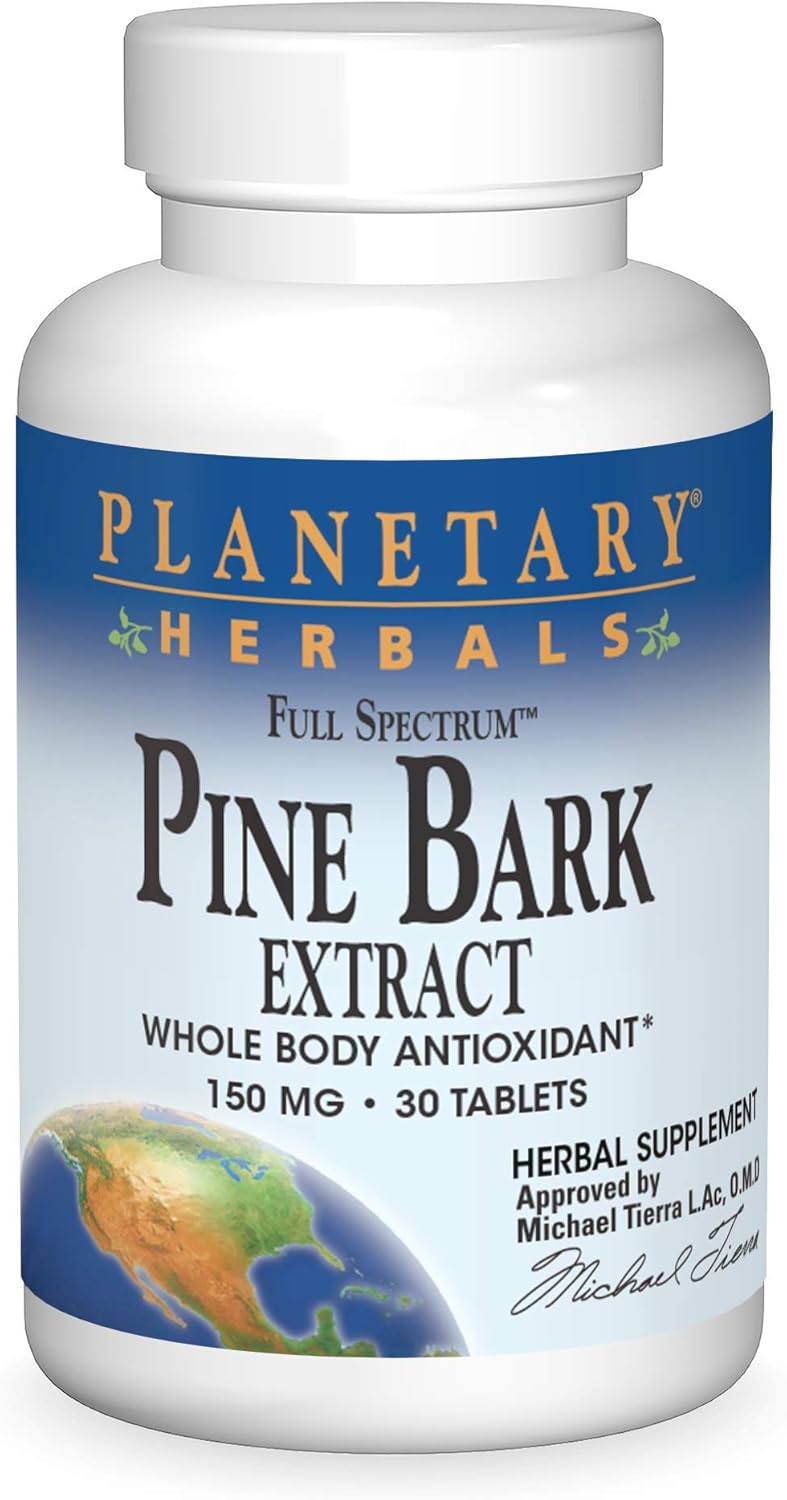 Planetary Herbals FS Pine Bark Extract Tablets - 150mg, 30 Tablets