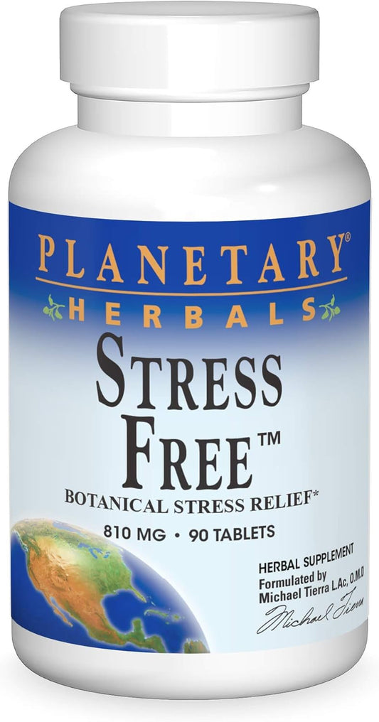 Planetary Herbals Stress Free Calm Formula Tablets - 90 Count, 810 mg