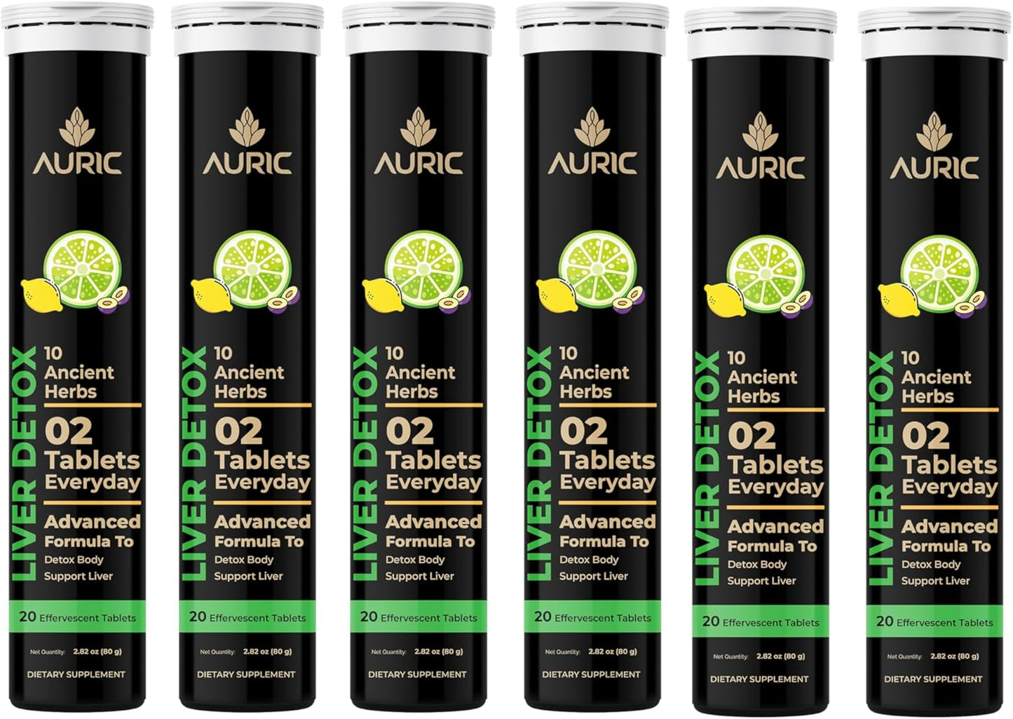 Plant-Based Auric Liver Support Supplement with Milk Thistle, Turmeric, Garlic & Ginger - 120 Tablets - Gluten-Free Liver Health Detox Formula