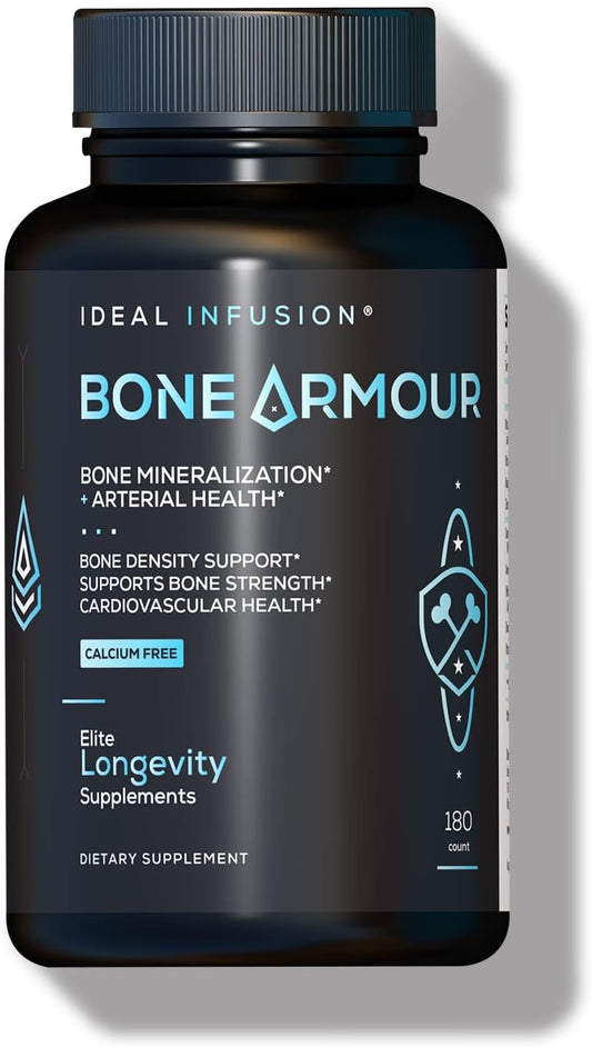 Plant-Based Calcium-Free Bone Density Supplement: Silica & Icelandic Magnesium for Bone Strength & Arterial Health - Vegan Vitamin D3 5000 IU with K2 K1 (60 Servings)