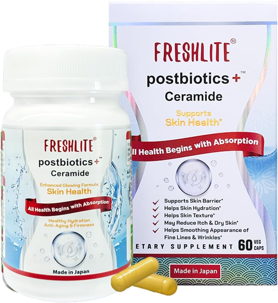 Plant-Based Ceramide Supplement for Hydrated, Clear Skin - Reduce Acne & Irritation - Non-GMO, Gluten-Free - 60 Vegan Capsules - BoostGo Australia