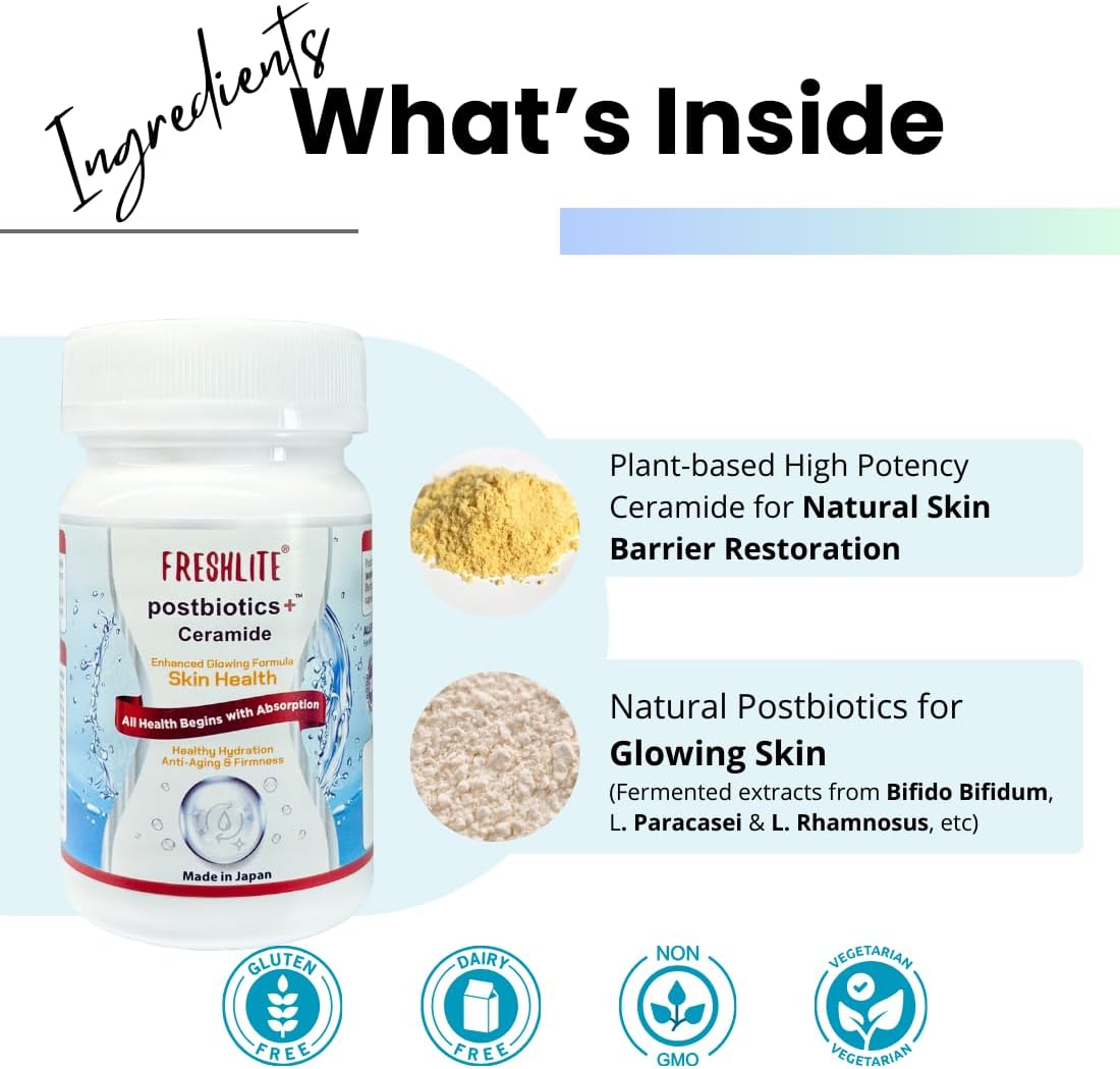 Plant-Based Ceramide Supplement for Hydrated, Clear Skin - Reduce Acne & Irritation - Non-GMO, Gluten-Free - 60 Vegan Capsules - BoostGo Australia