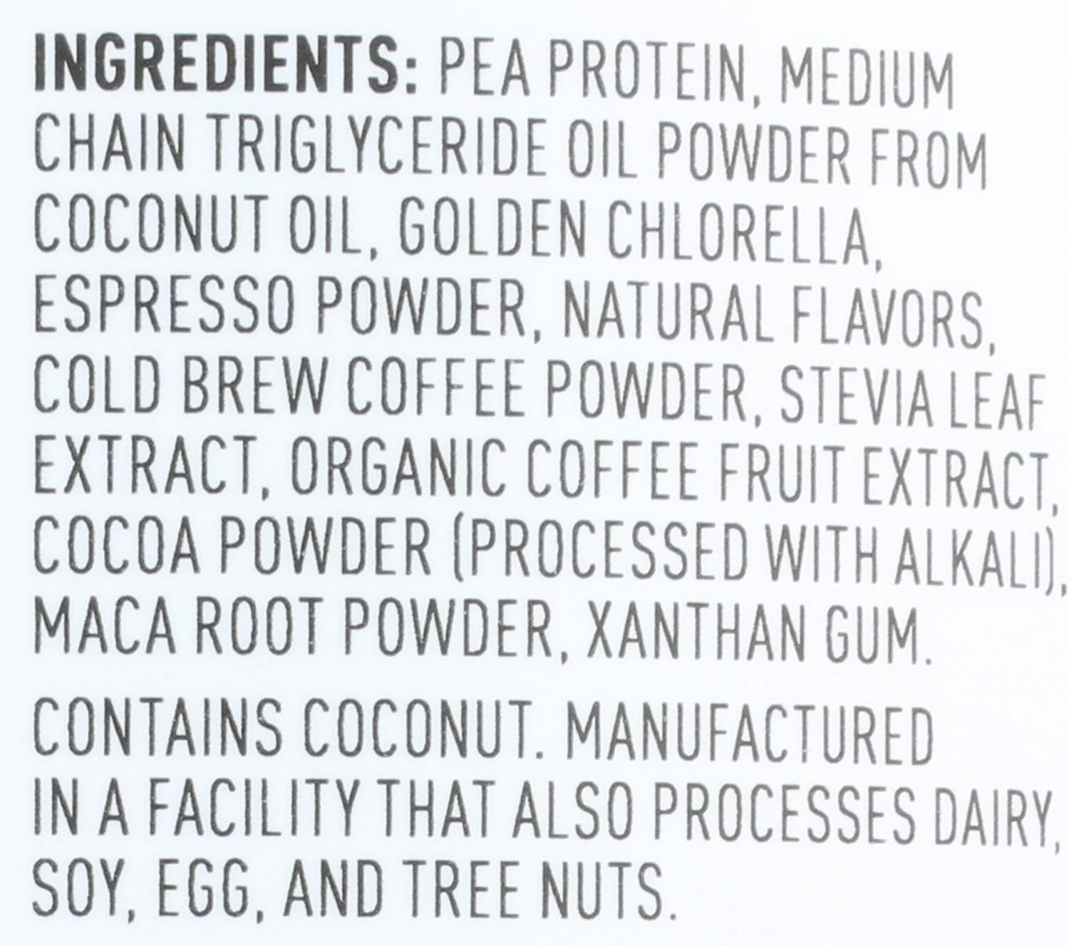 Plant Based Cold Brew Coffee Protein Powder with MCT Oil - Vegan, Keto-Friendly, Gluten Free, Dairy Free, Soy Free, Non GMO - 15 Servings