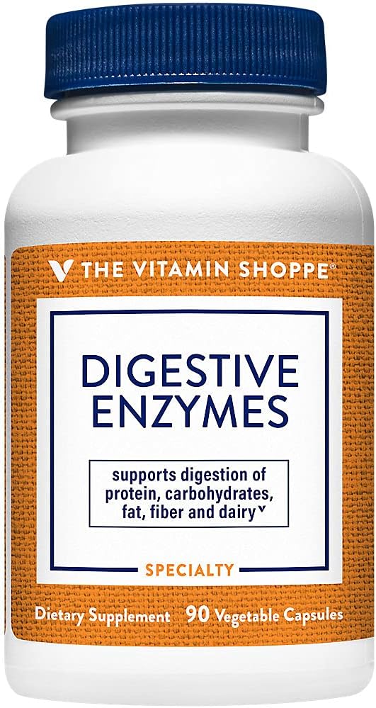 Plant-Based Digestive Enzymes for Improved Nutrient Digestion & Absorption - 90 Veggie Capsules by The Vitamin Shoppe