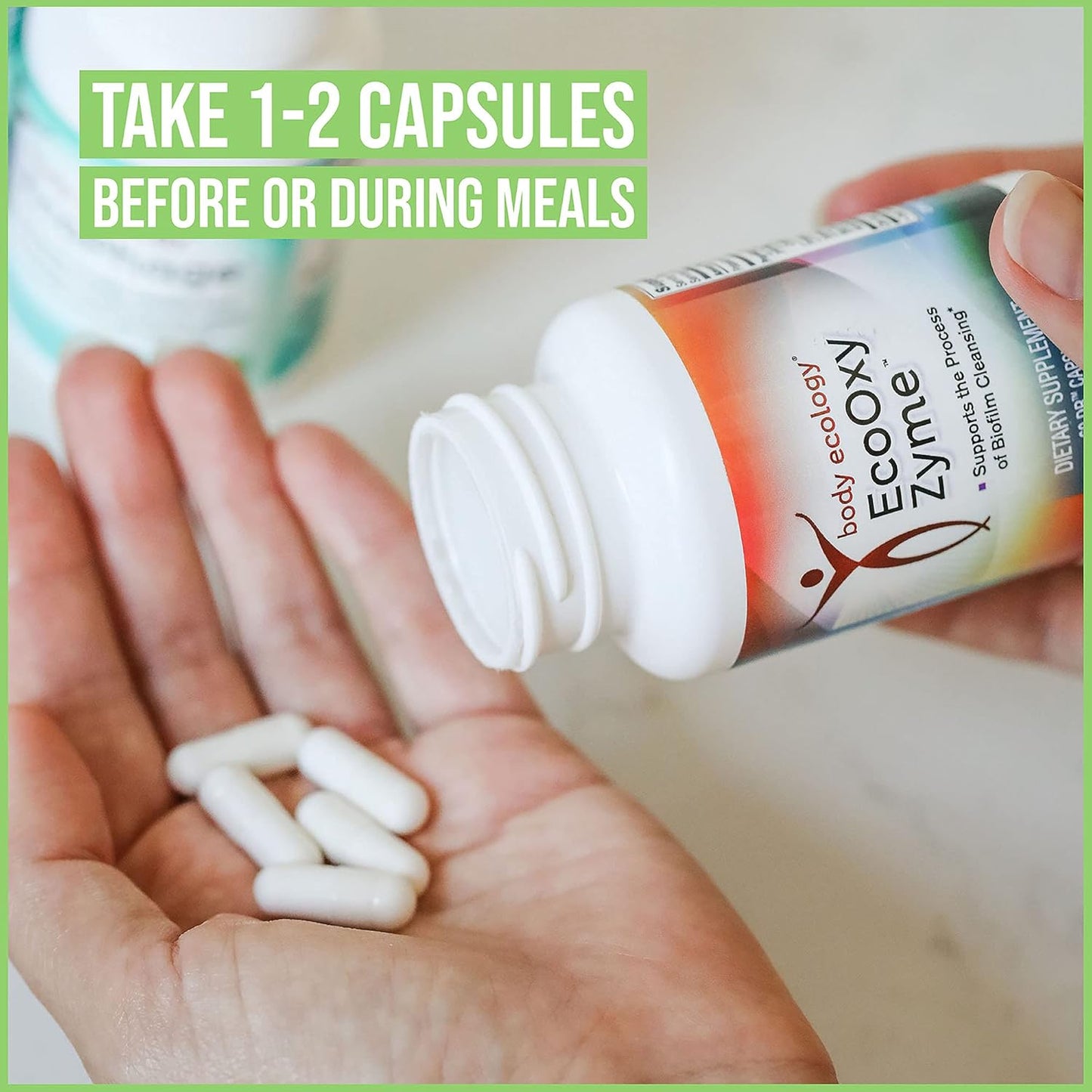 Plant-Based Full Spectrum Enzymes | Digestive Enzyme Supplement for Healthy Digestion | 90 Vegetarian Capsules | Body Ecology Assist