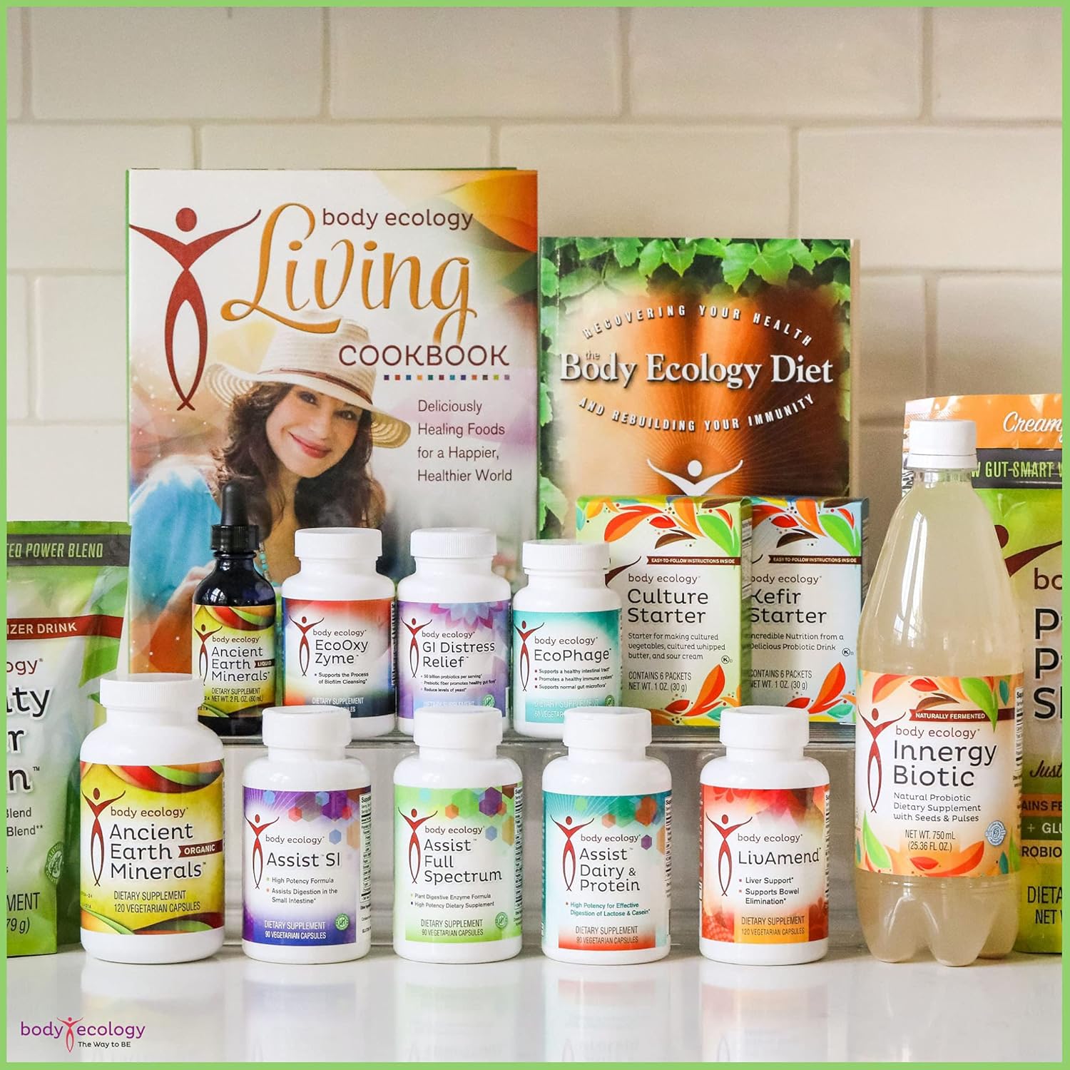 Plant-Based Full Spectrum Enzymes | Digestive Enzyme Supplement for Healthy Digestion | 90 Vegetarian Capsules | Body Ecology Assist