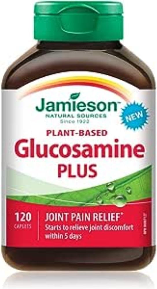 Plant-Based Glucosamine Plus by Jamieson - 120 Caplets, Vegan-friendly Formula