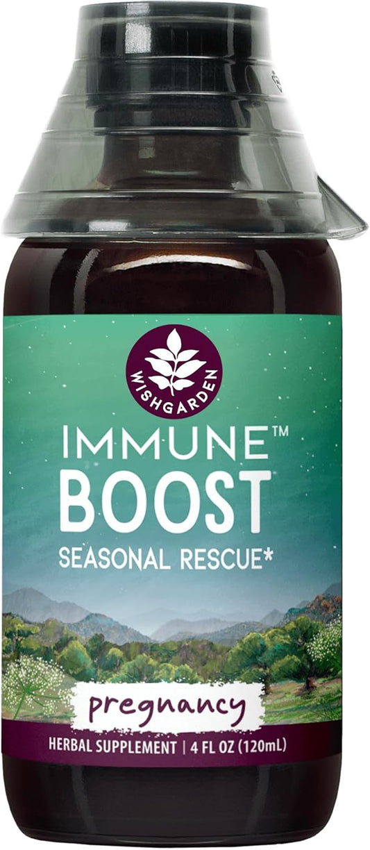 Plant-Based Herbal Immune Boost Tincture for Pregnancy - WishGarden Herbs Immune Support Supplement with Echinacea for Pregnant & Postpartum Moms - Pregnancy-Safe Immune System Support - 4oz