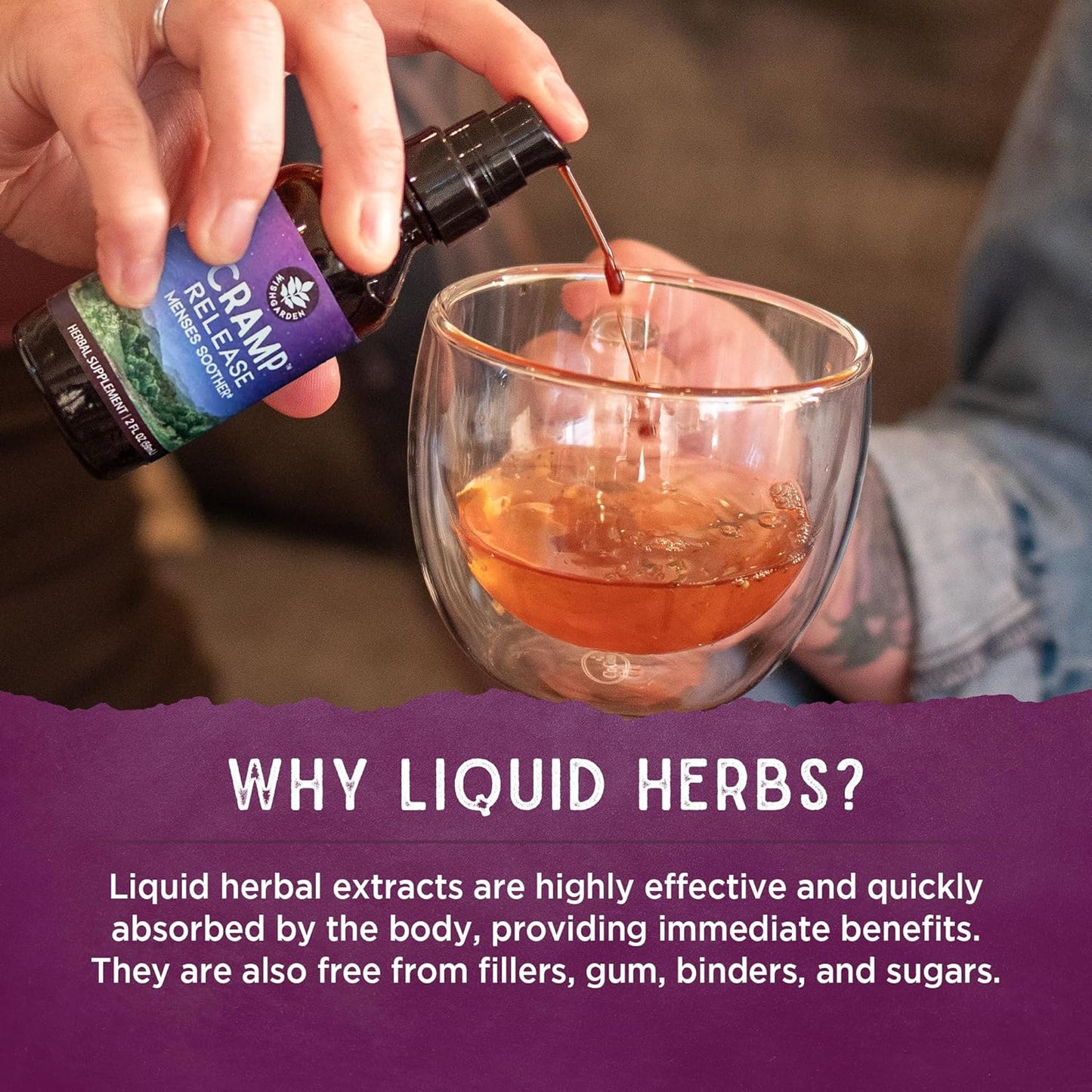 Plant-Based Hot Flash Relief & Night Sweats Supplement - WishGarden Herbs Menopause Relief with Black Cohosh & Vitex Berry - 4oz - BoostGo Australia