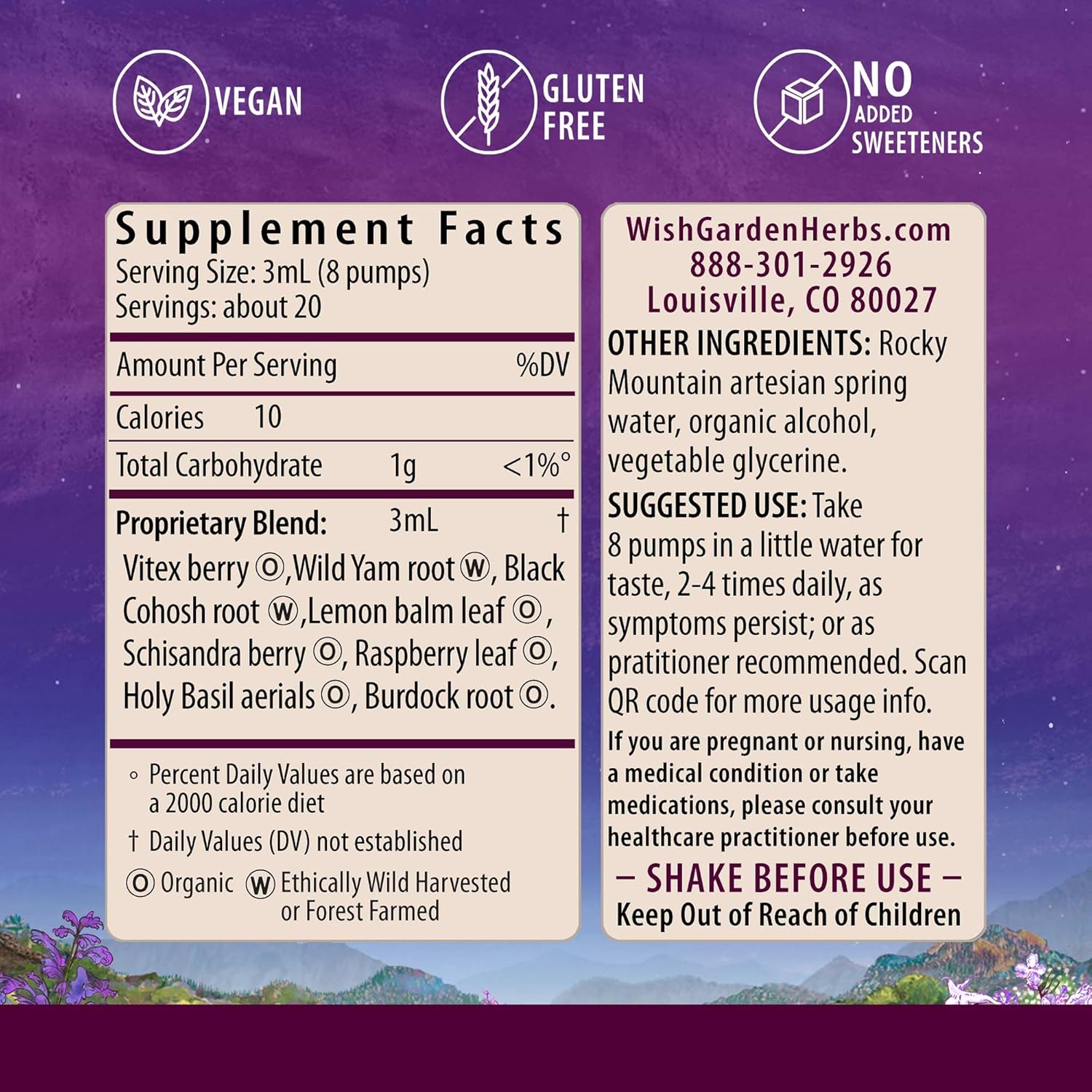 Plant-Based Hot Flash Relief Supplement with Black Cohosh & Vitex Berry for Menopause - 2oz Women's Herbal Night Sweats Support - BoostGo Australia