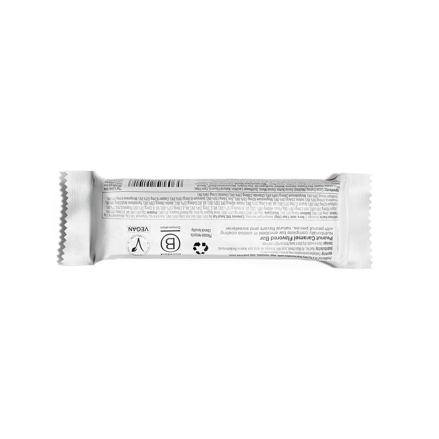 Plant-Based Huel Protein Bars with Peanut Caramel Flavor - 13g Protein, 27 Vitamins & Minerals, Low Sugar - Vegan Snack, 12 Pack