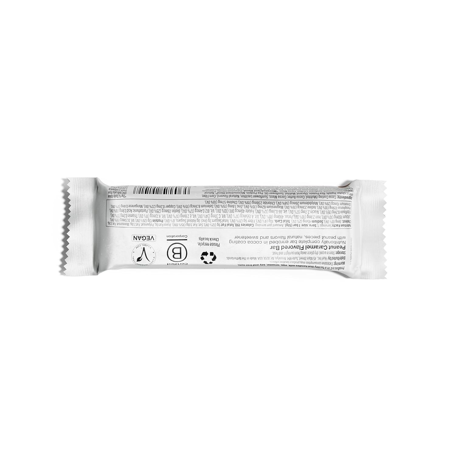 Plant-Based Huel Protein Bars with Peanut Caramel Flavor - 13g Protein, 27 Vitamins & Minerals, Low Sugar - Vegan Snack, 12 Pack