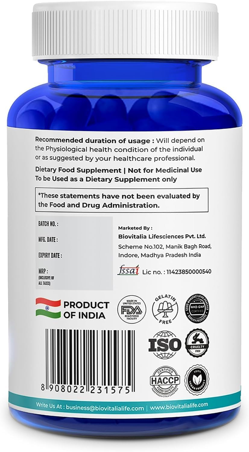 Plant Based Immunity Booster Capsules for Adults - Natural Dietary Supplement for Healthy Heart Function - 60 Capsules