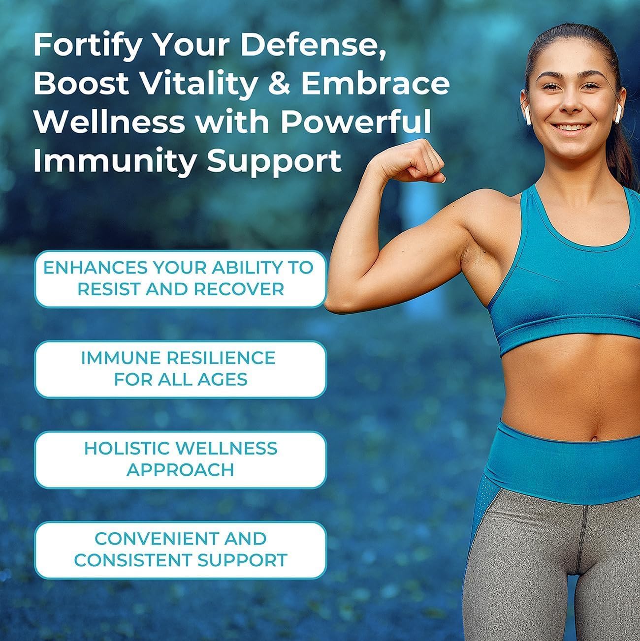 Plant Based Immunity Booster Capsules for Adults - Natural Dietary Supplement for Healthy Heart Function - 60 Capsules