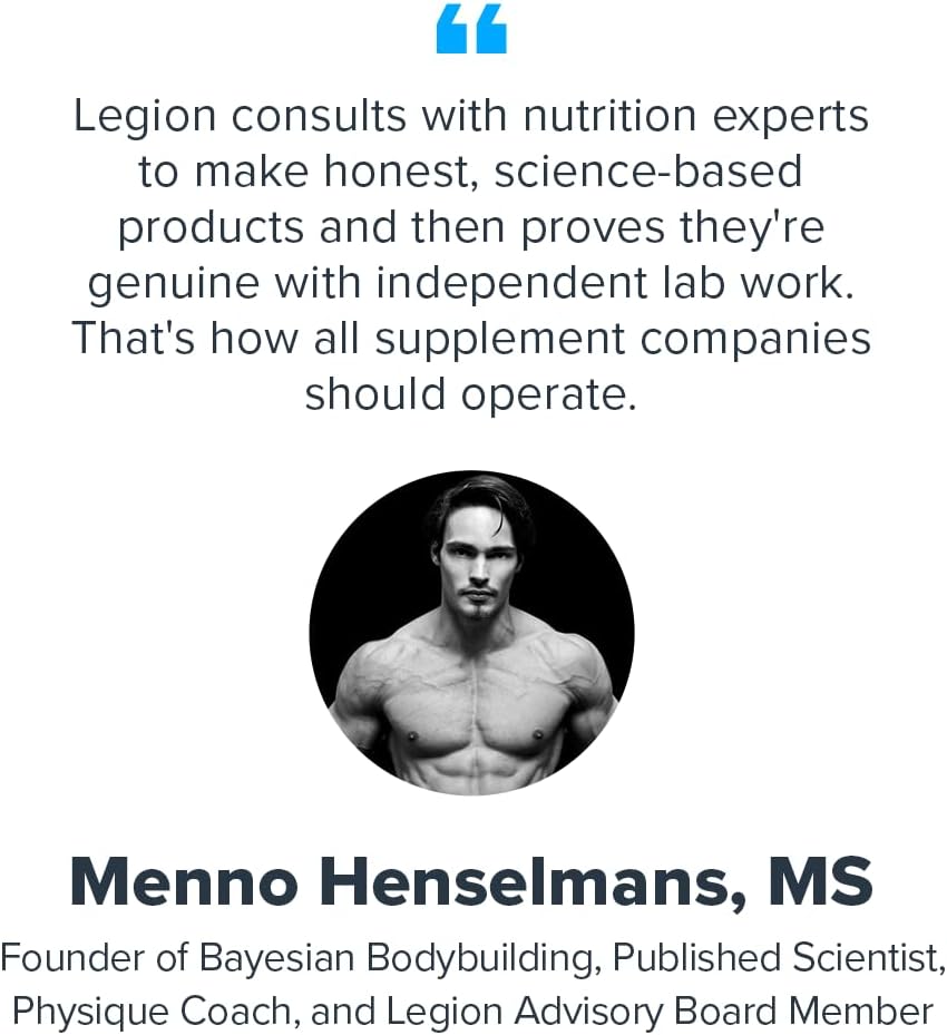 Plant-Based LEGION Protein Powder: Vegan Rice & Pea Blend, Gluten & GMO Free, 20 Servings, 2 Lbs - Salted Caramel Flavor