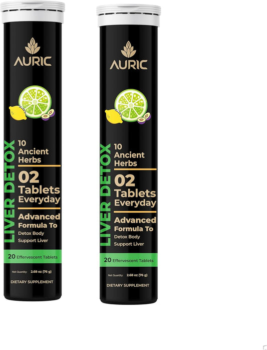 Plant-Based Liver Support Supplement with Milk Thistle, Turmeric, Garlic & Ginger for Liver Health - 40 Tablets | Advanced Detox Formula | Gluten-Free