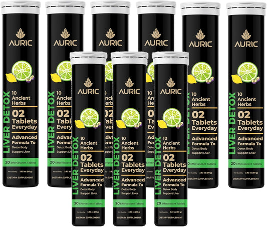 Plant-Based Liver Support Supplement with Milk Thistle, Turmeric, Garlic & Ginger for Detox - 180 Tablets - Gluten-Free Formula for Liver Health