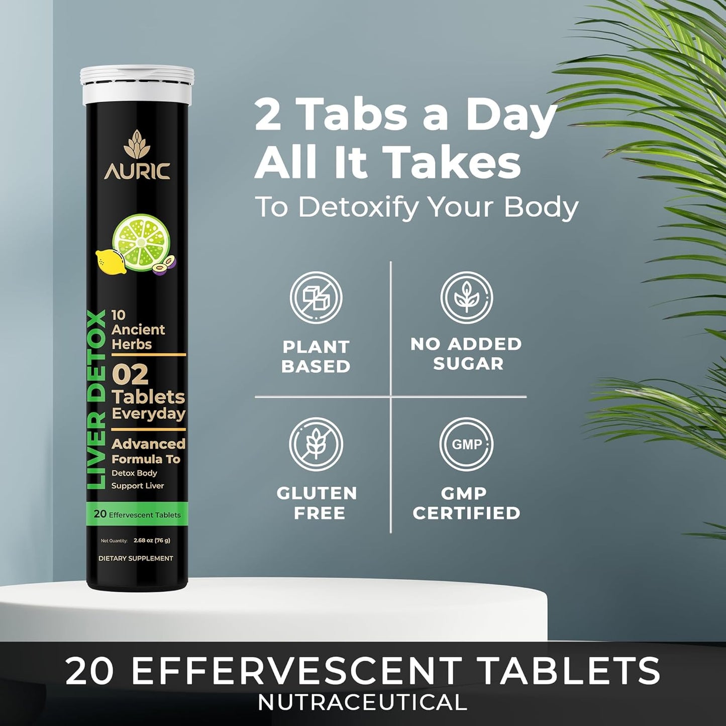 Plant-Based Liver Support Supplement with Milk Thistle, Turmeric, Garlic & Ginger for Liver Health - 40 Tablets | Advanced Detox Formula | Gluten-Free