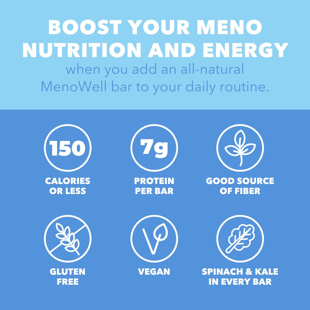 Plant-Based Menopause Protein Bars for Women - Fresh Blueberry Lemon Flavor with 25% Daily Fiber, 7g Protein, Weight Management Support, Low Sugar - 10 Count