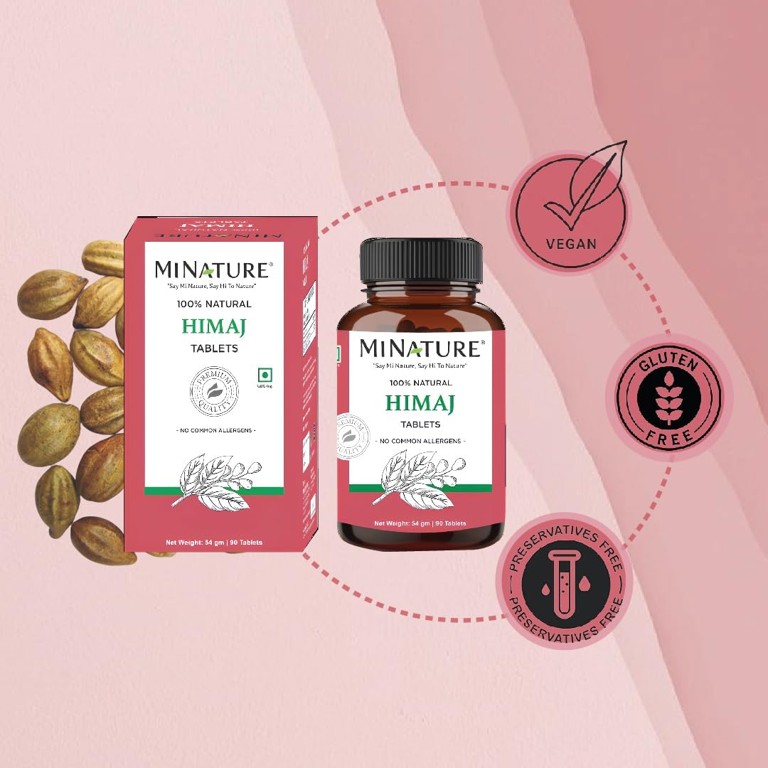 Plant-Based Miniature Harad (Terminalia Chebula) Tablets - Vegan & Gluten-Free Himej Powder Supplement - 90 Tablets (1000mg) for 45 Days