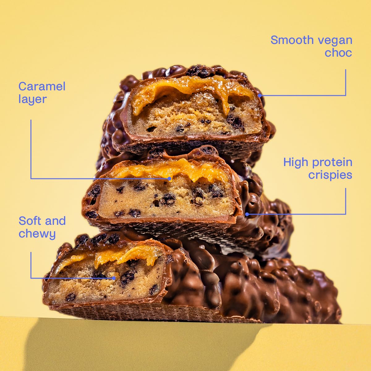 Plant-Based Misfits Cookie Dough Protein Bars with Updated Recipe - Pack of 15 | Low Sugar & Carb, High Fiber Vegan Snacks