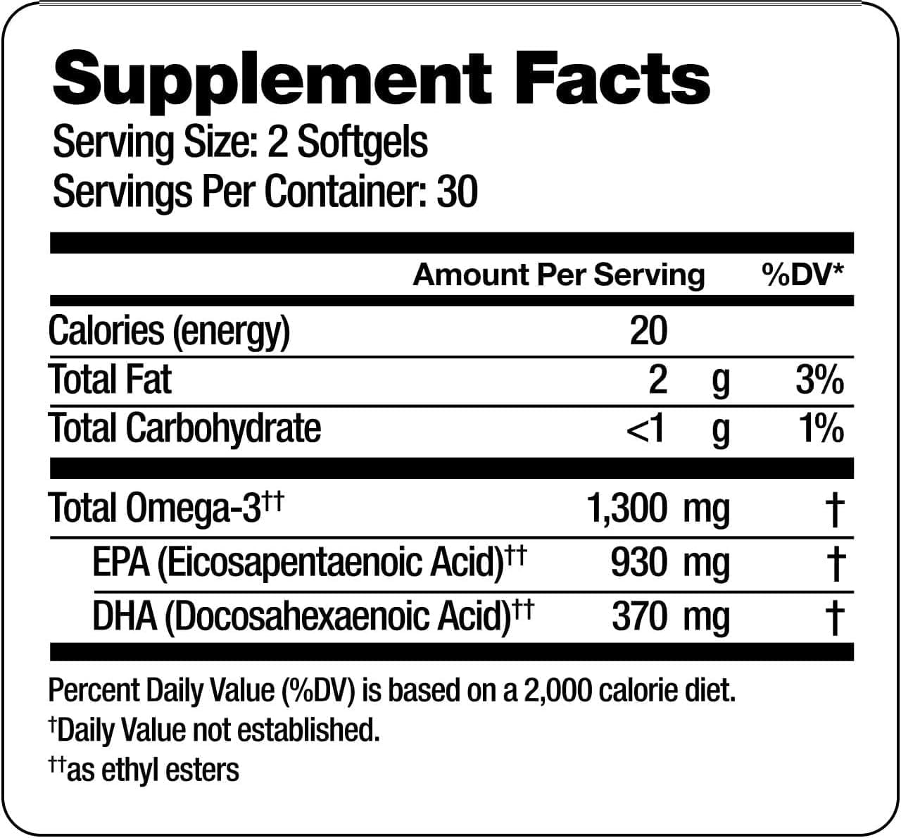 Plant-Based Oceanblue Professional Vegan Omega-3 Supplement - 2 Packs, 1300mg, 60 Servings of High-Potency DHA EPA Algae Oil