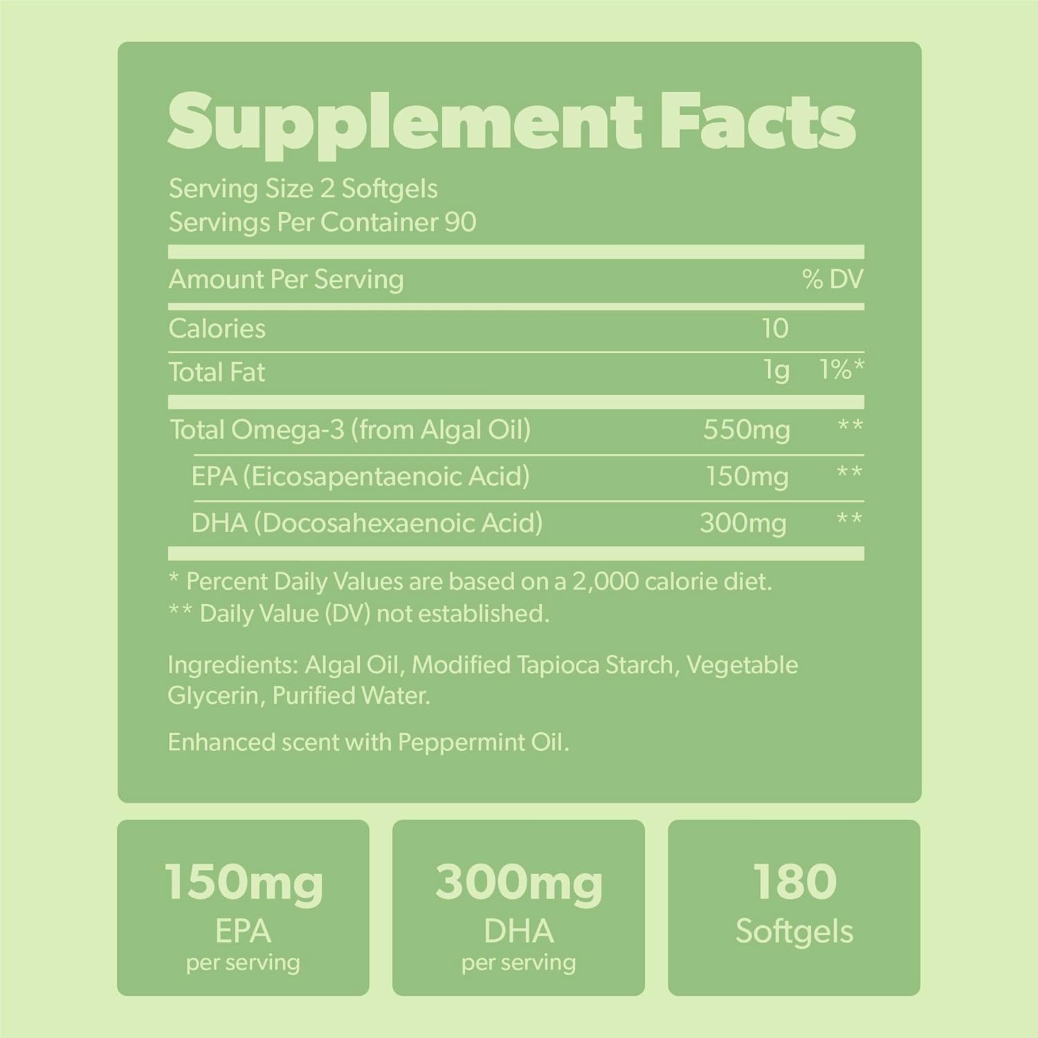 Plant Based Omega 3 & Calcium Bundle - Vegan Softgels with DHA, EPA, Red Algae Calcium, Vitamin K2, D3, Magnesium, Zinc, Boron